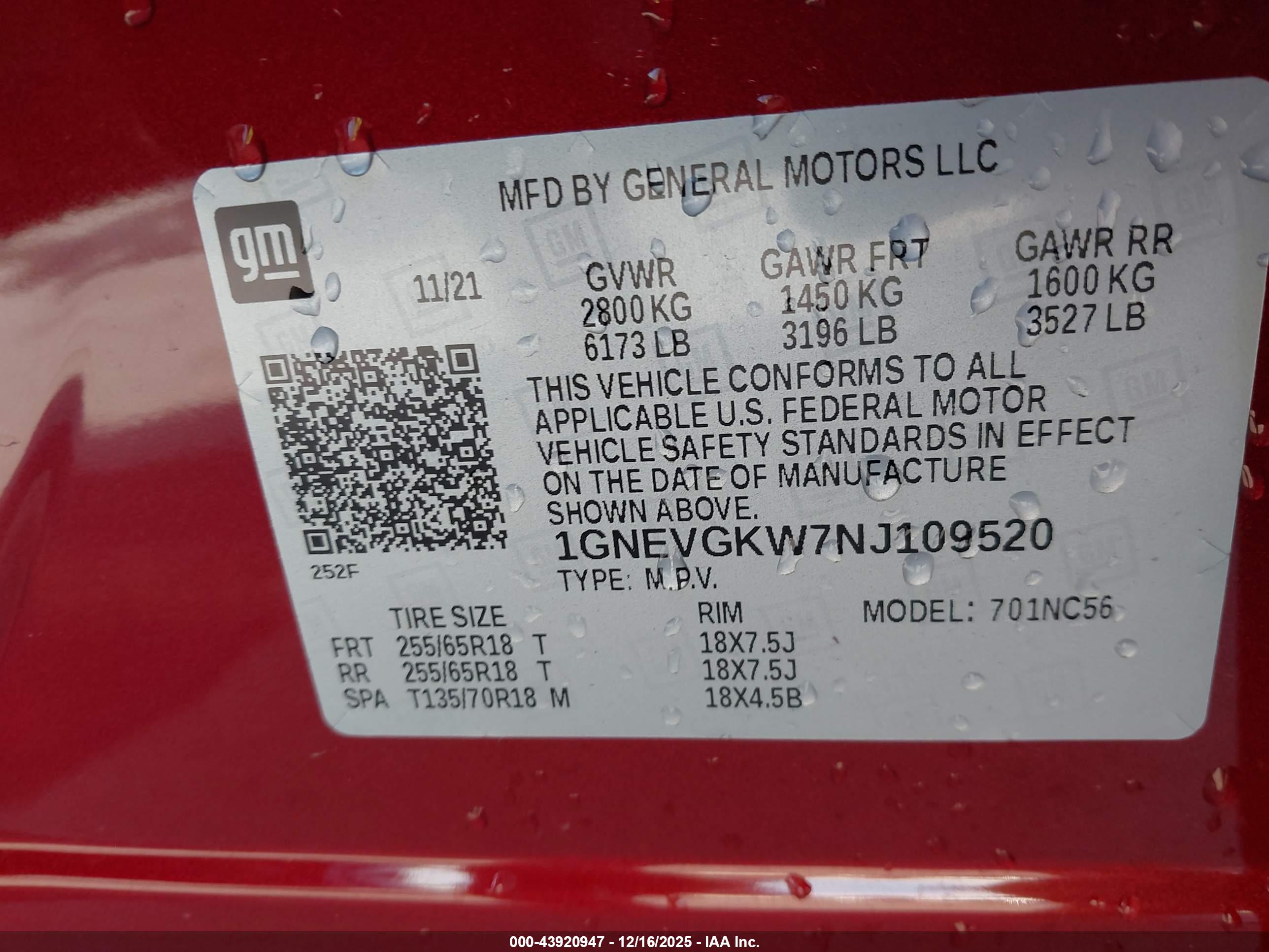 CHEVROLET TRAVERSE image 9