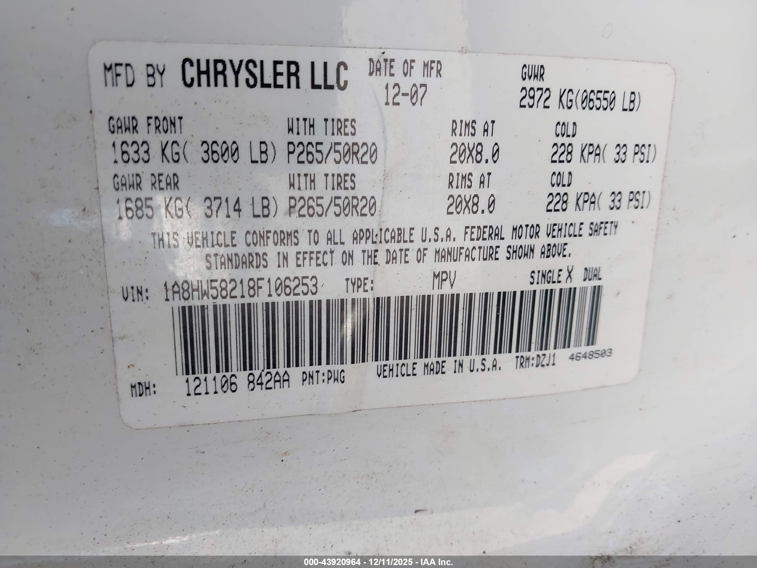CHRYSLER ASPEN image 9