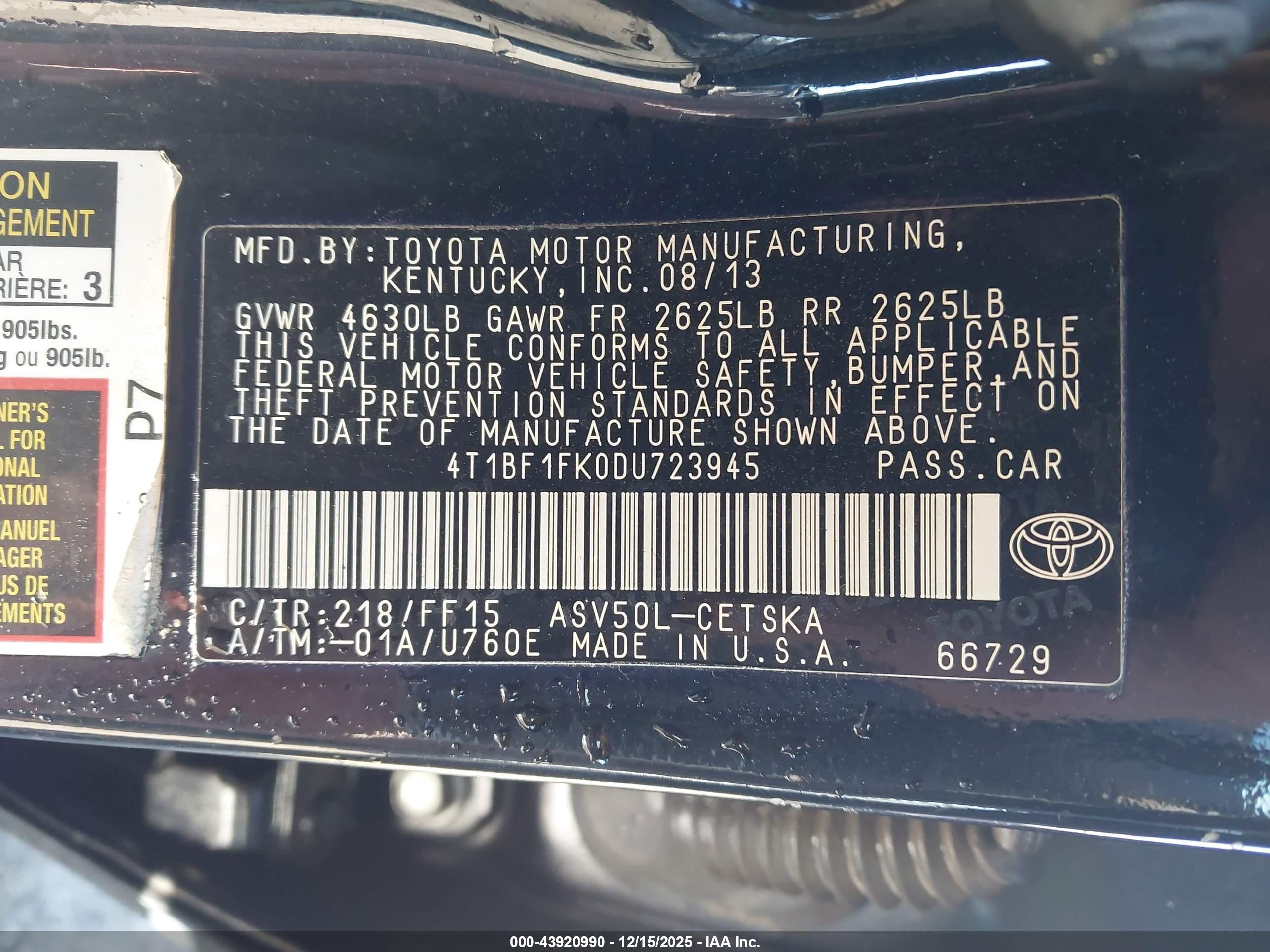 TOYOTA CAMRY image 9
