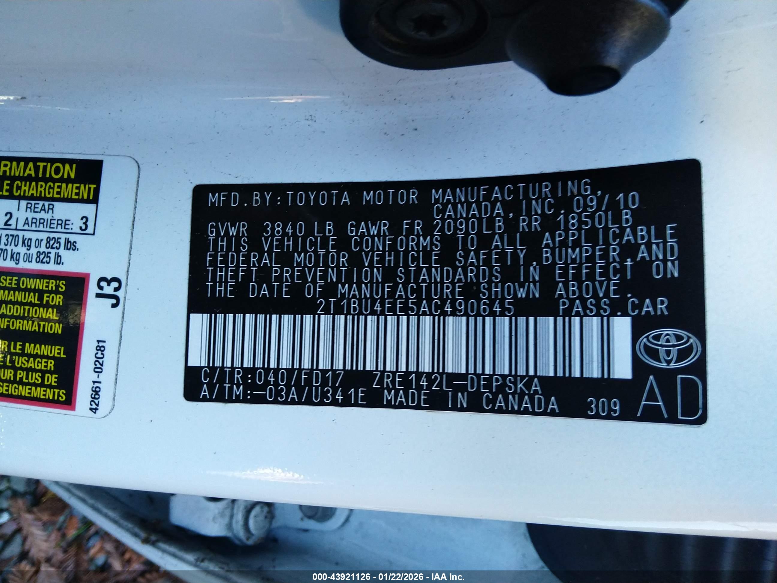 TOYOTA COROLLA image 9