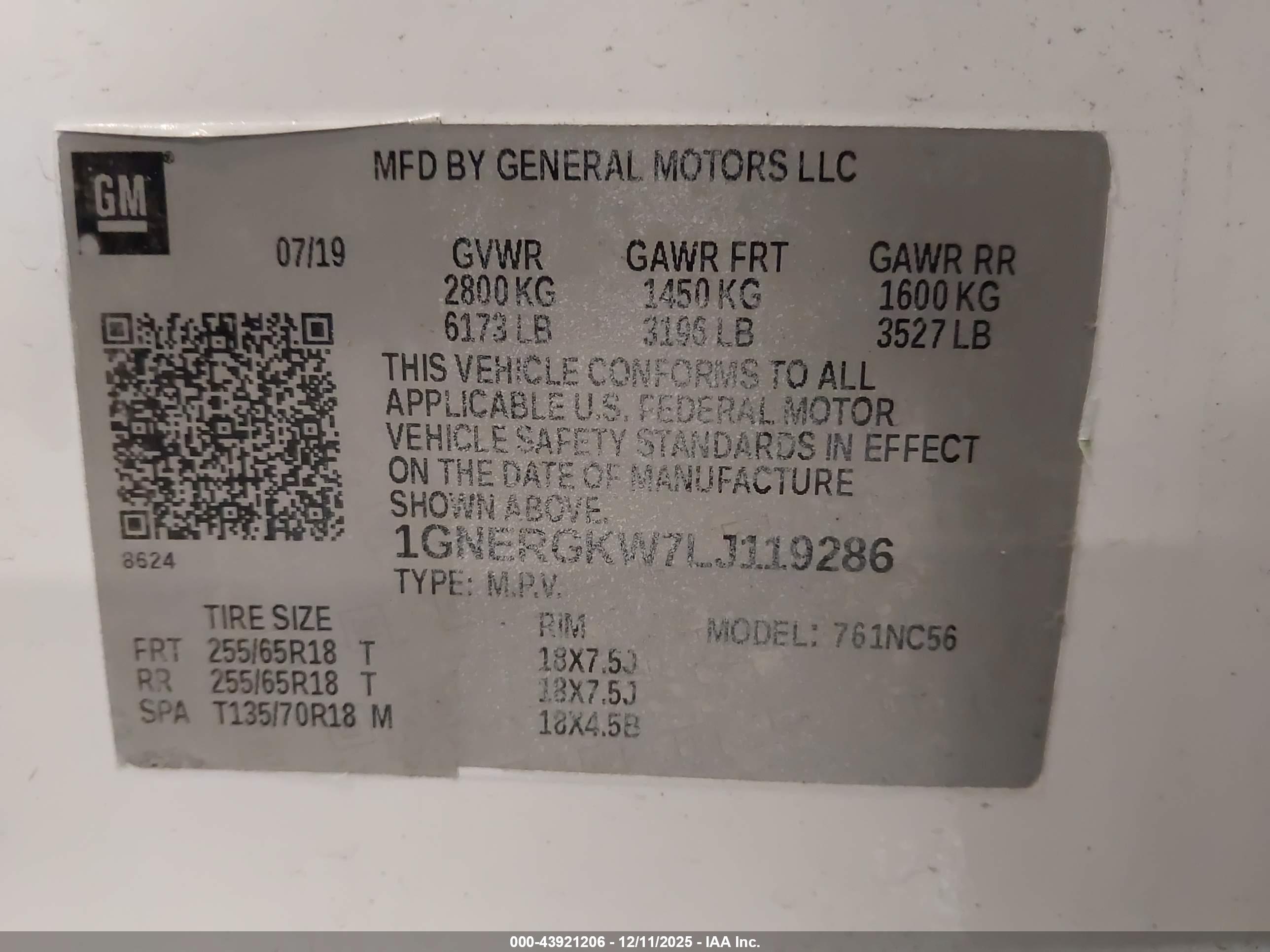 CHEVROLET TRAVERSE image 9