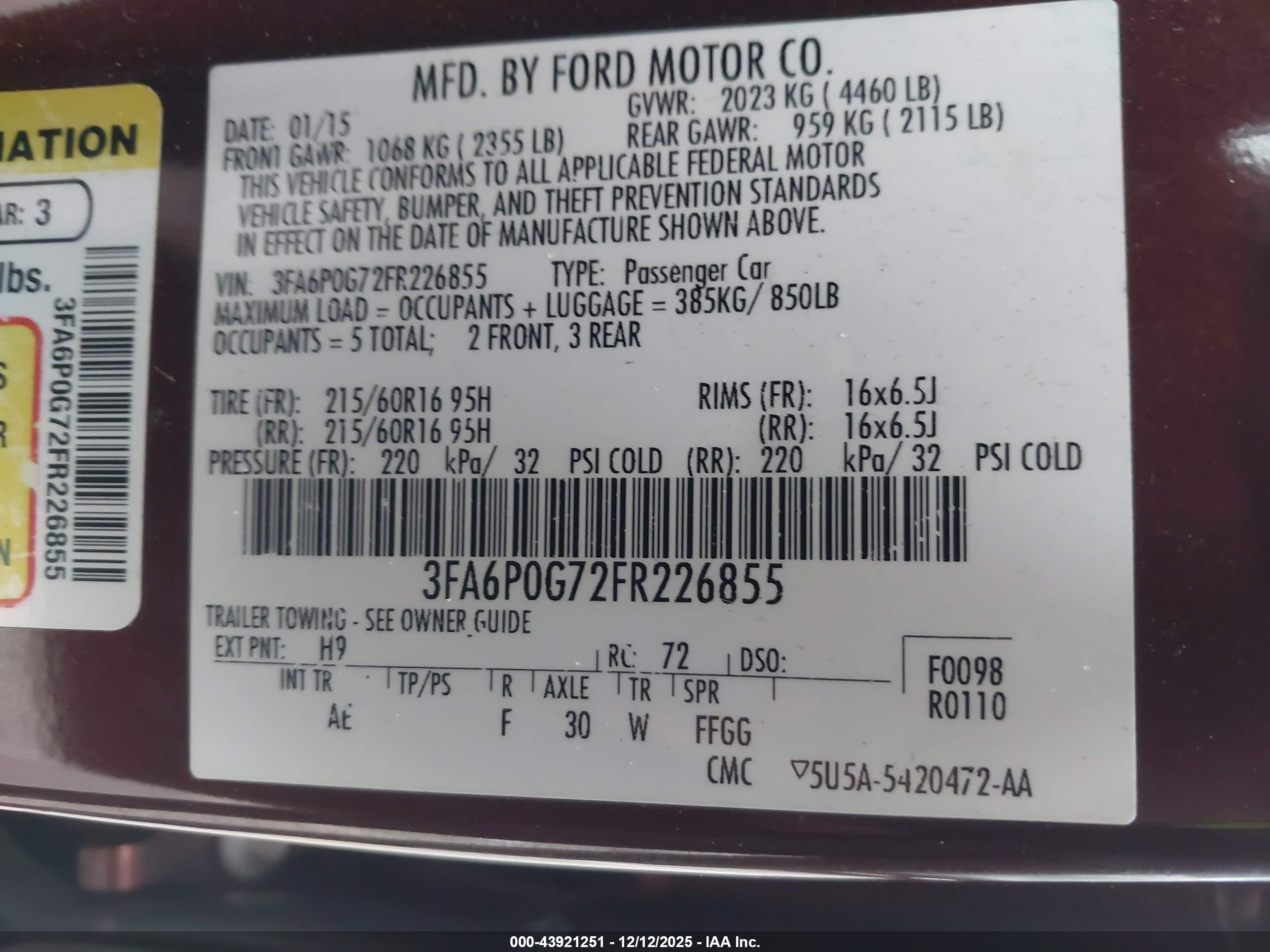 FORD FUSION image 9
