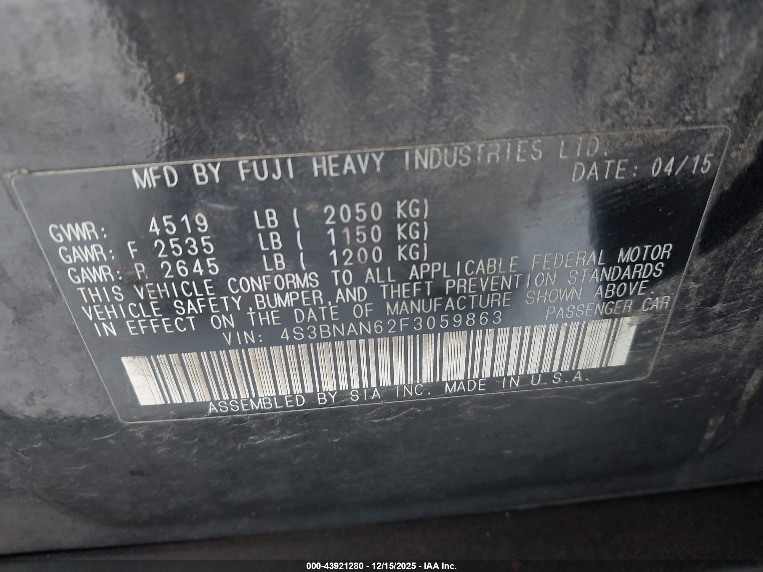 SUBARU LEGACY image 9
