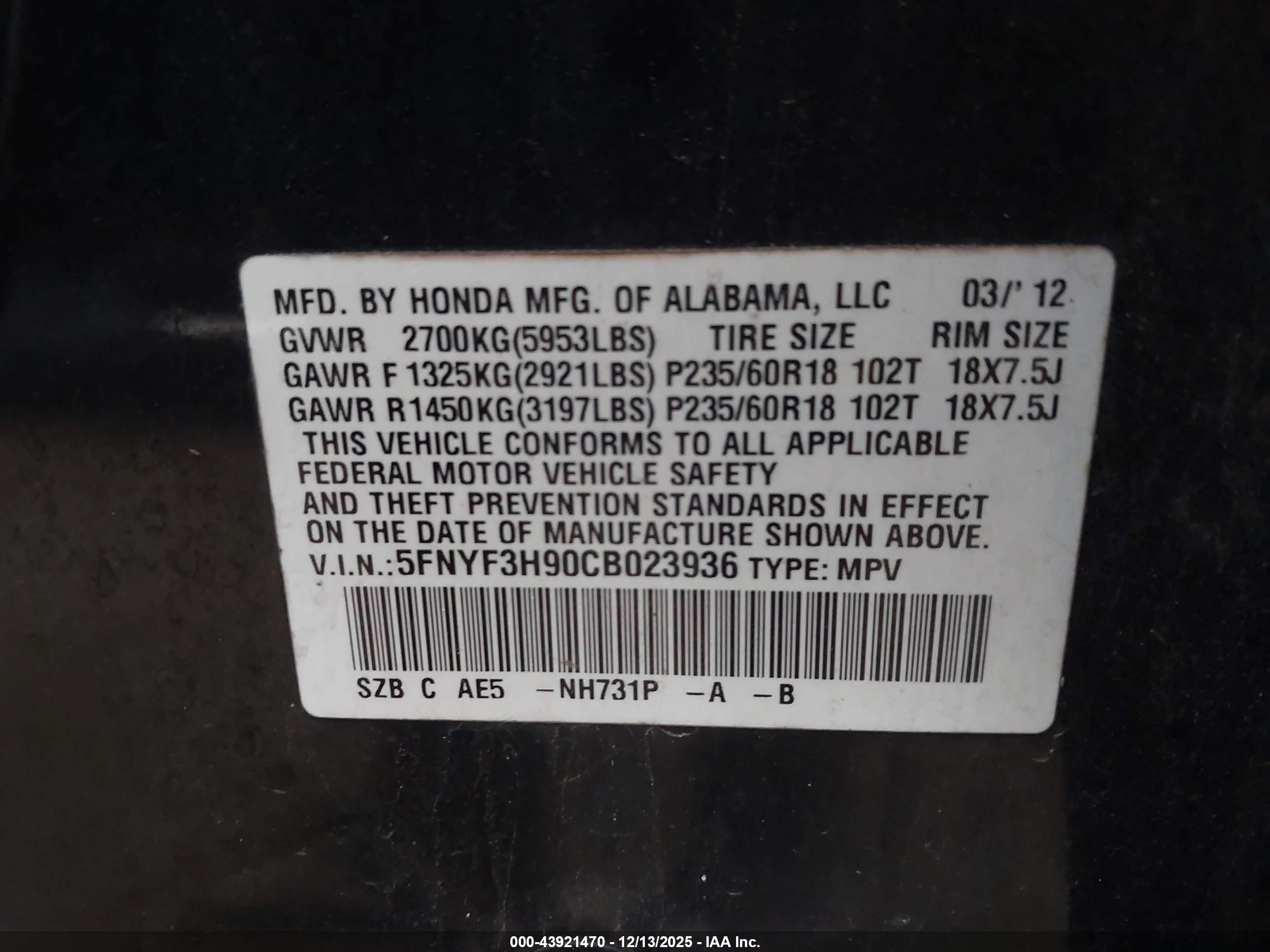 HONDA PILOT image 9
