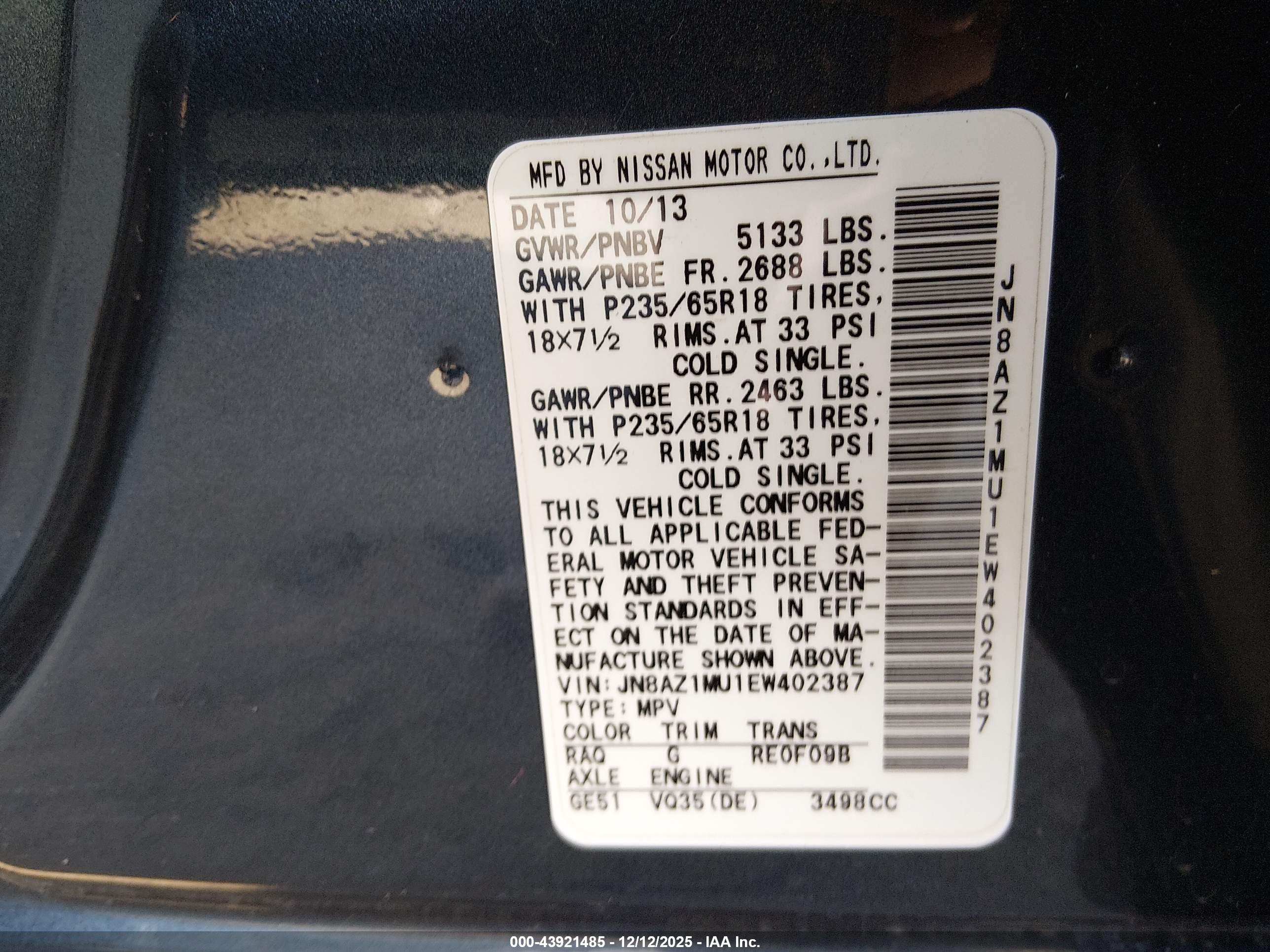 NISSAN MURANO image 9