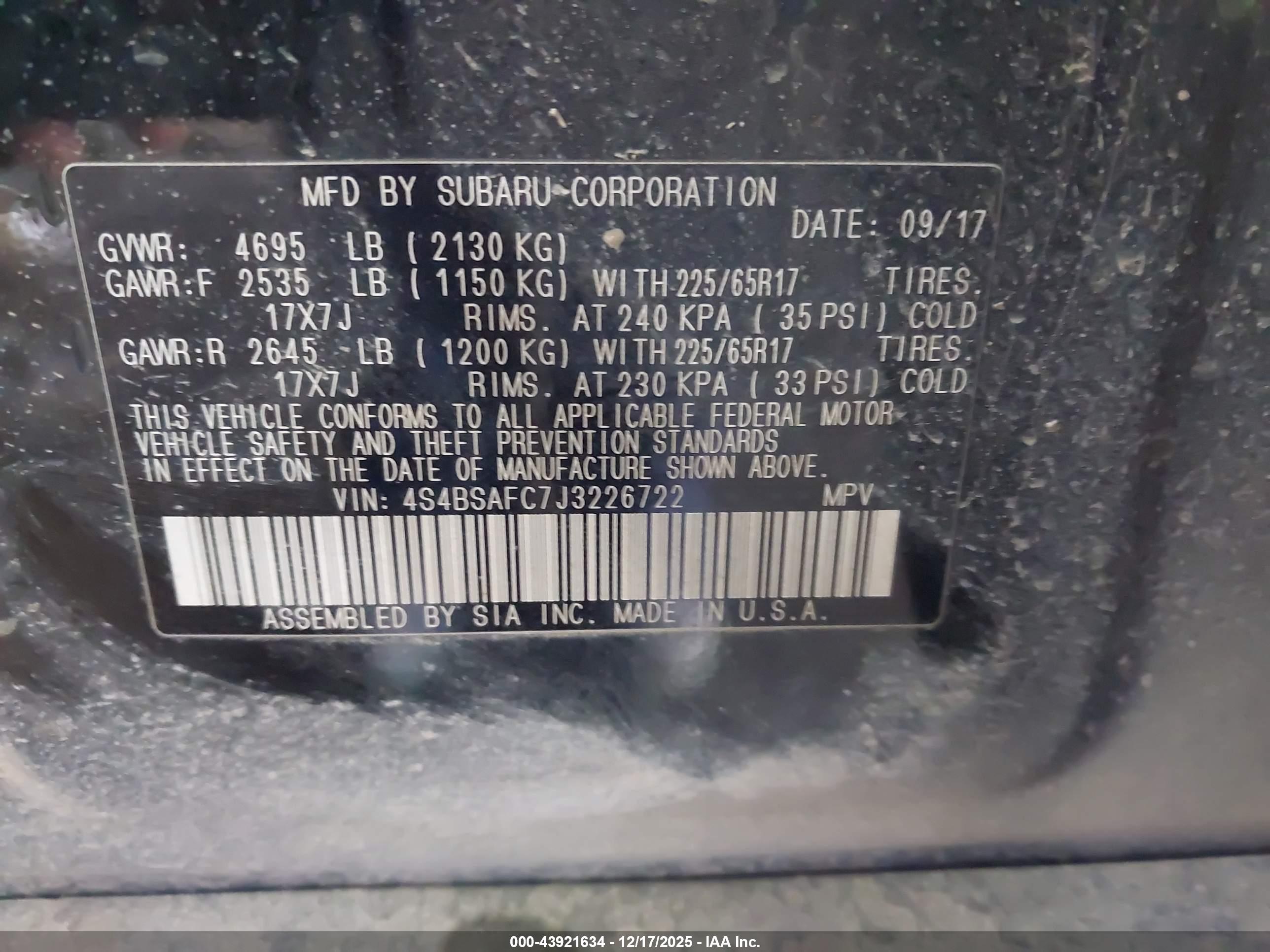 SUBARU OUTBACK image 9