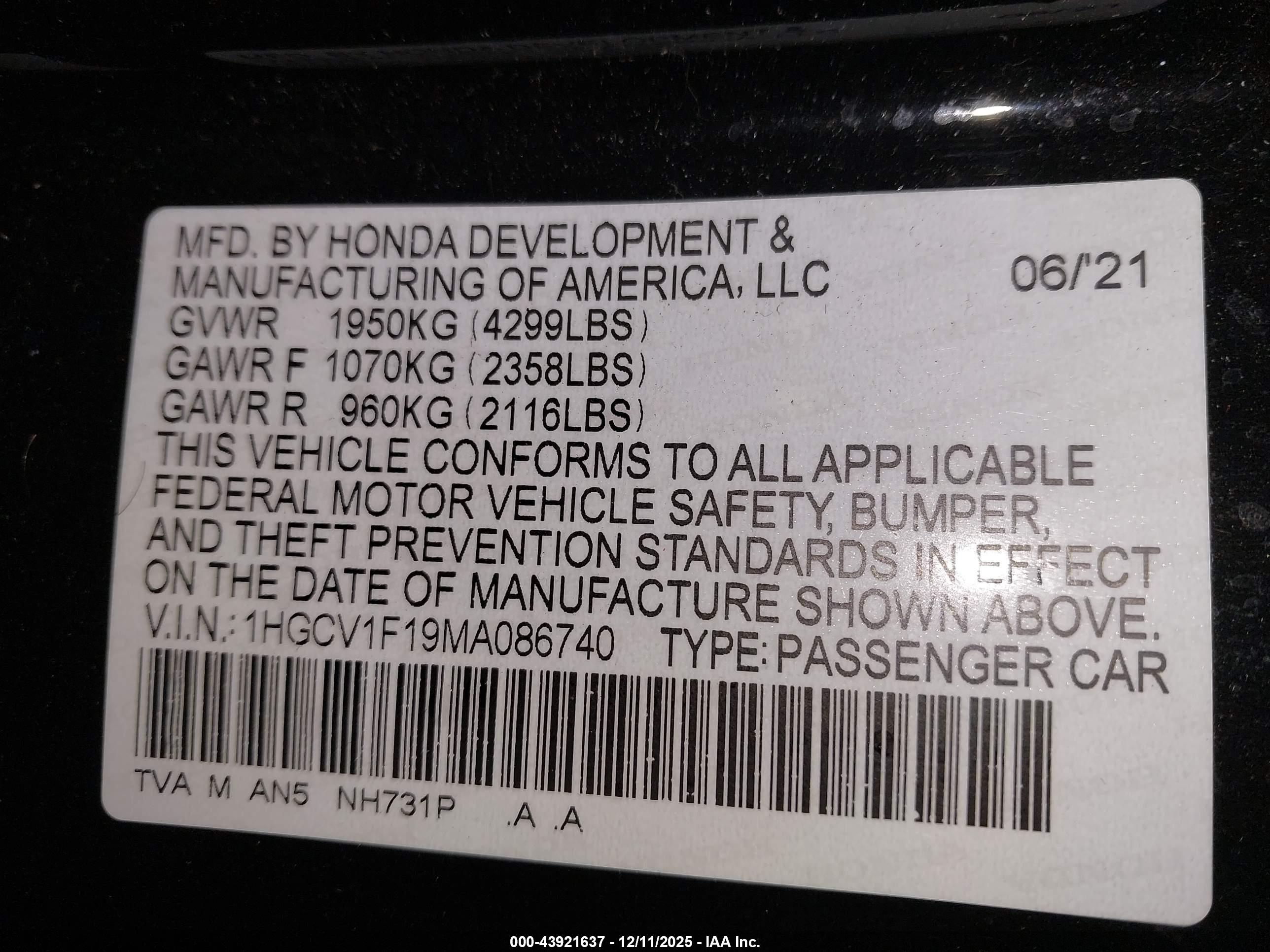HONDA ACCORD image 9