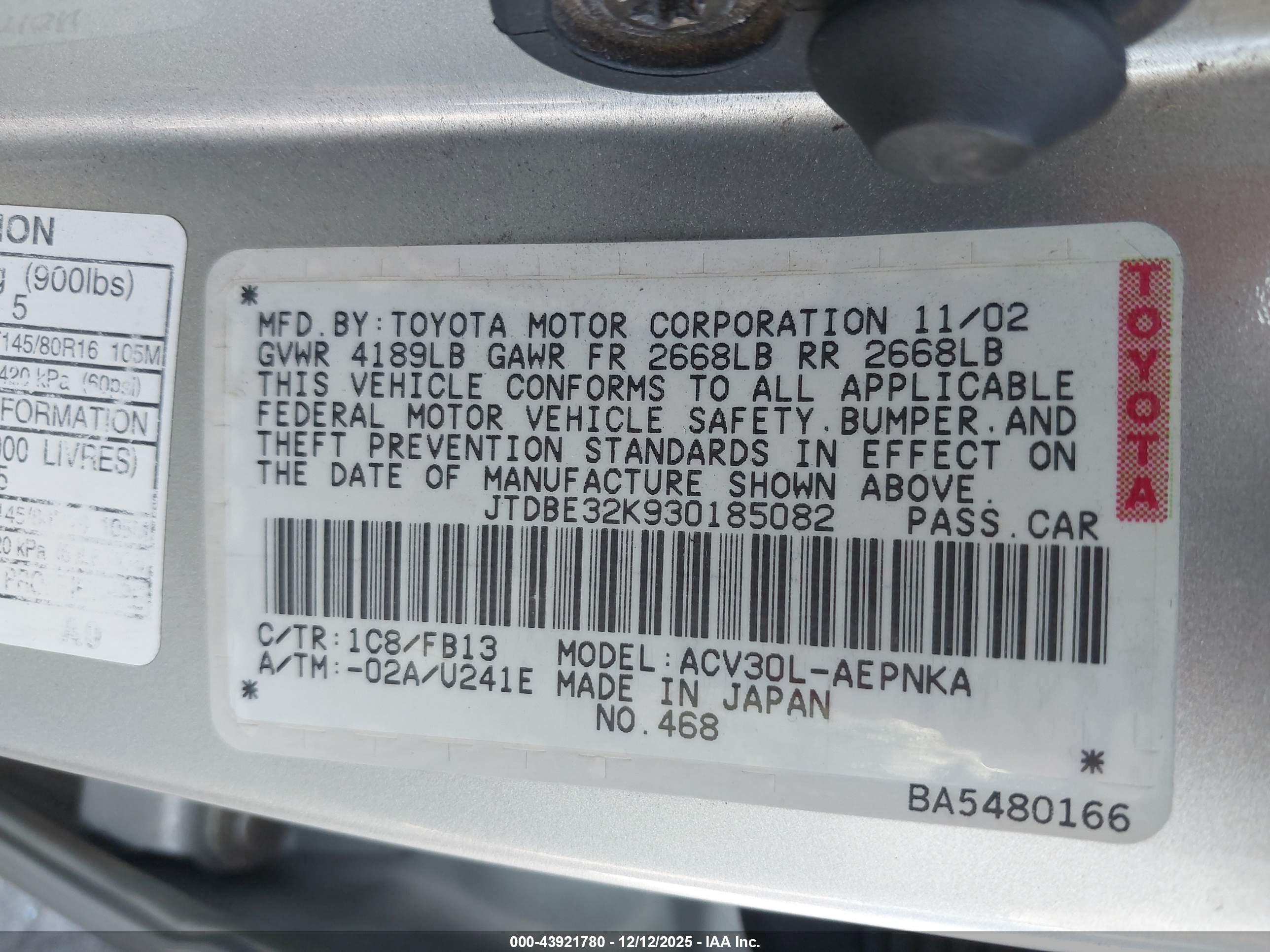 TOYOTA CAMRY image 9