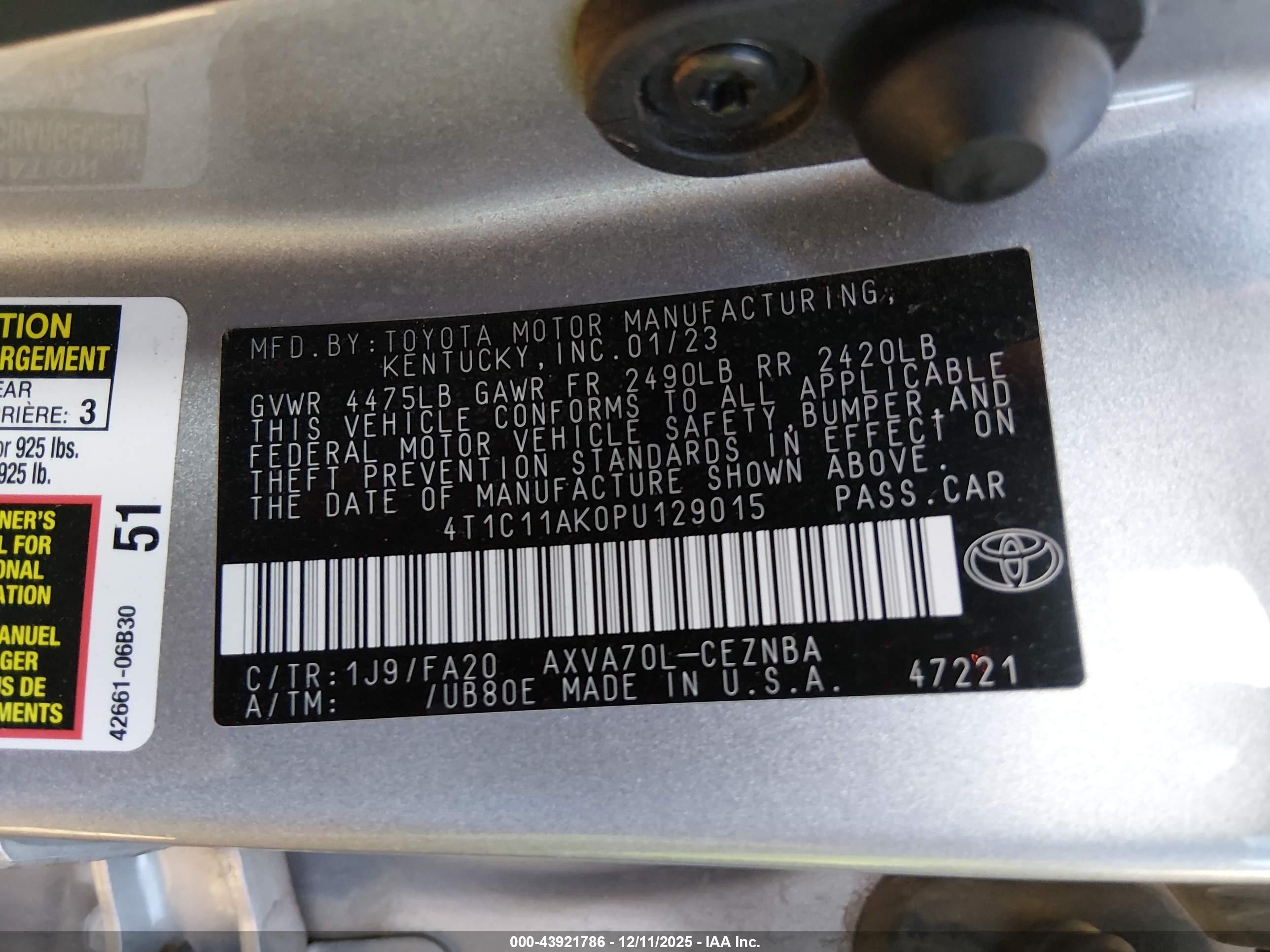 TOYOTA CAMRY image 9