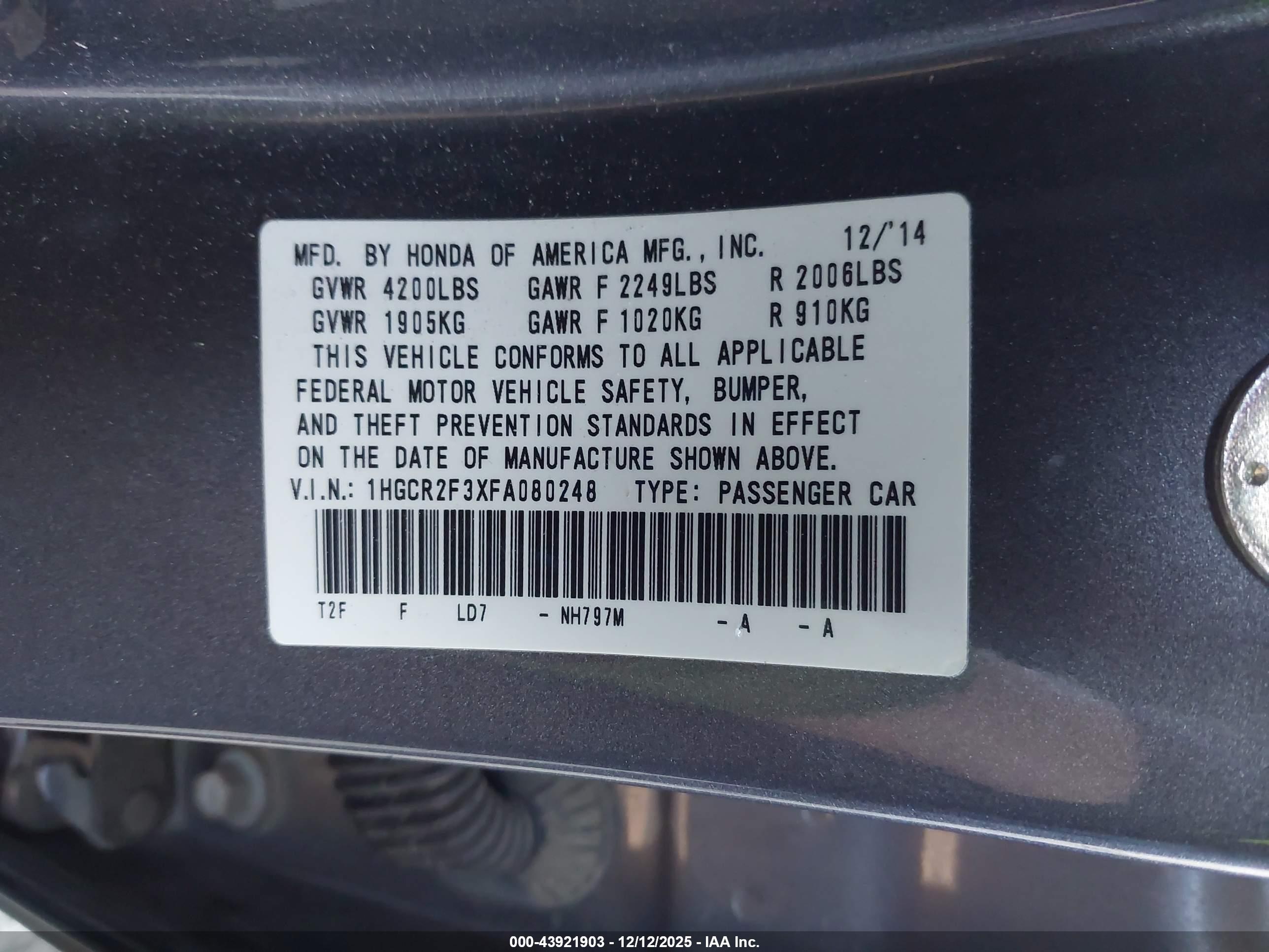 HONDA ACCORD image 9