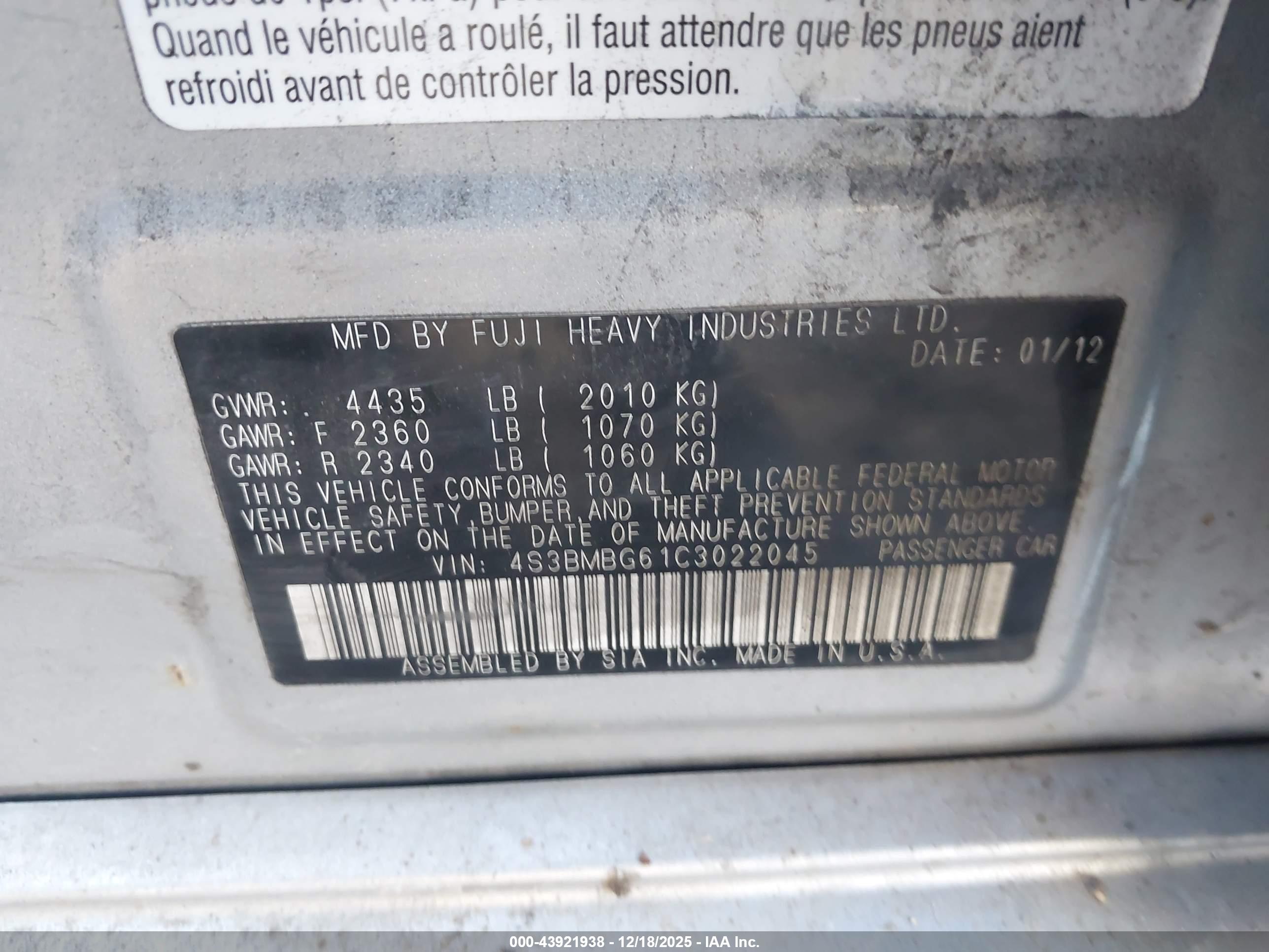 SUBARU LEGACY image 9
