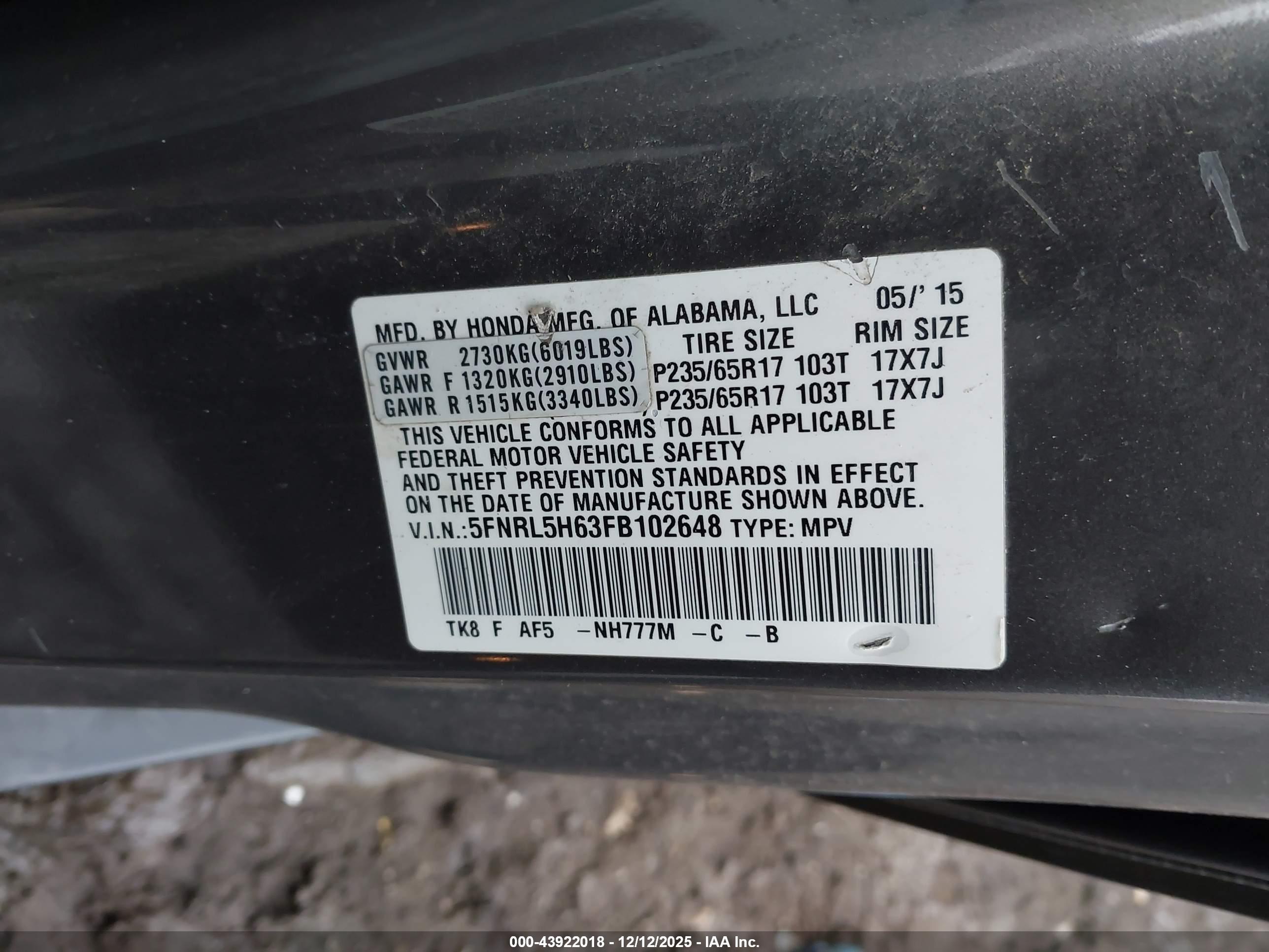 HONDA ODYSSEY image 9