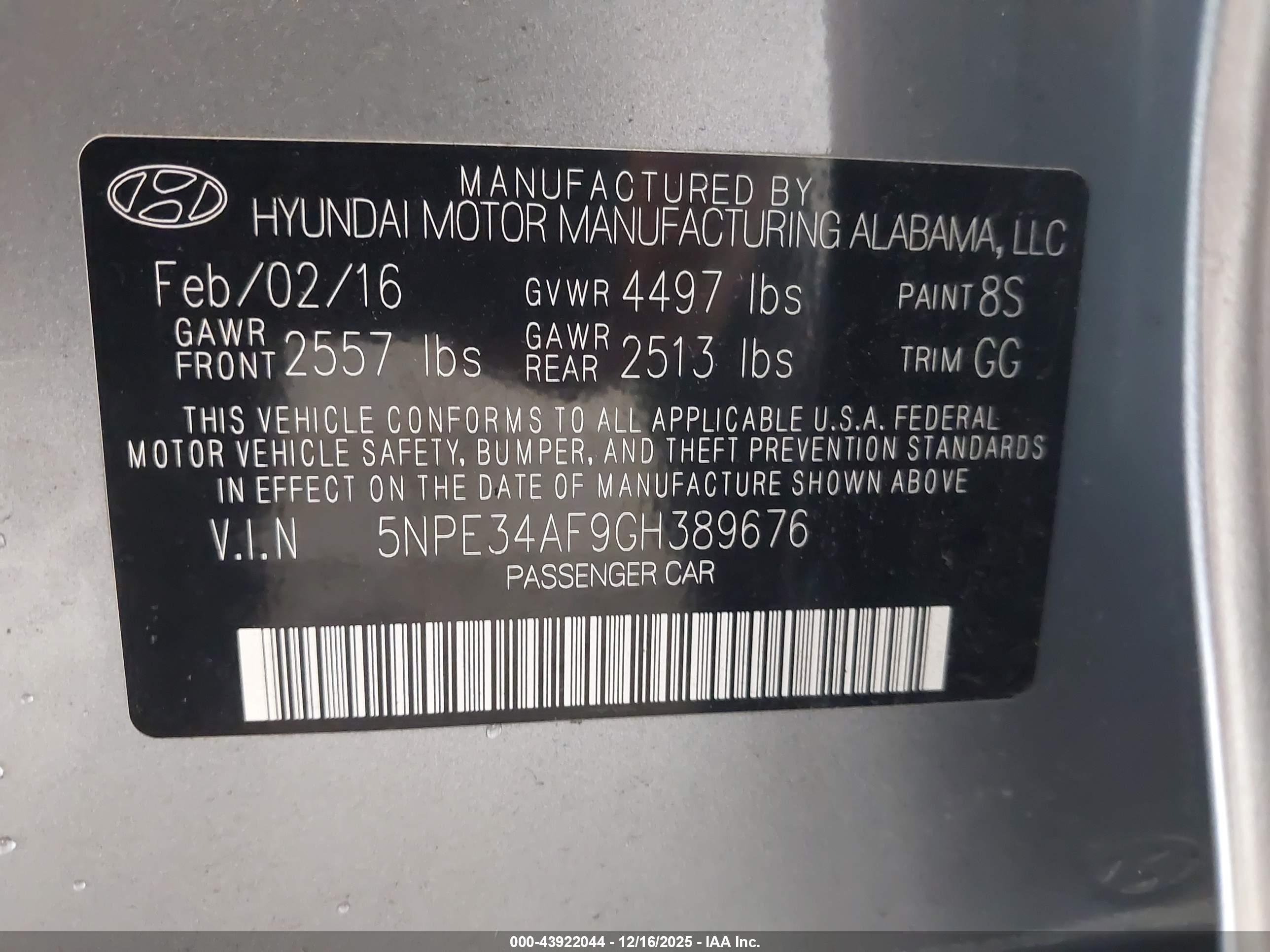 HYUNDAI SONATA image 9