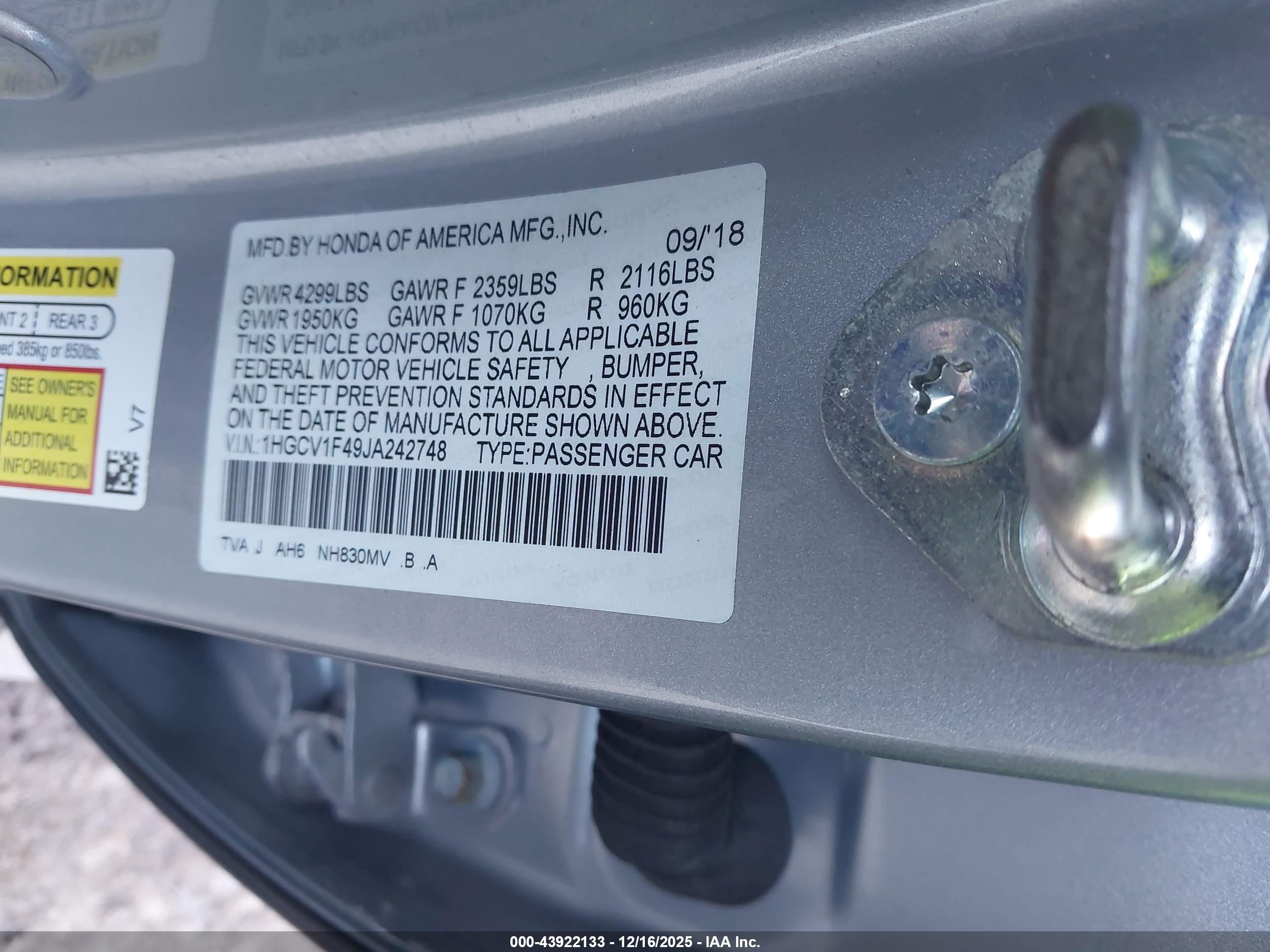 HONDA ACCORD image 9