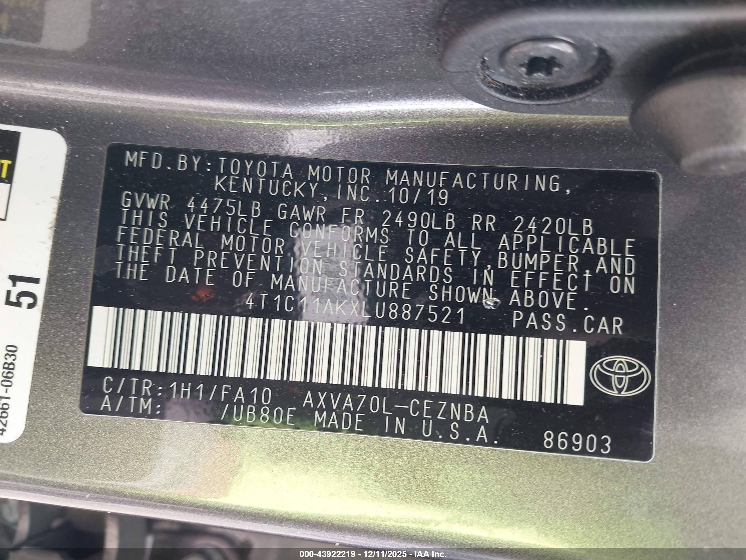 TOYOTA CAMRY image 9
