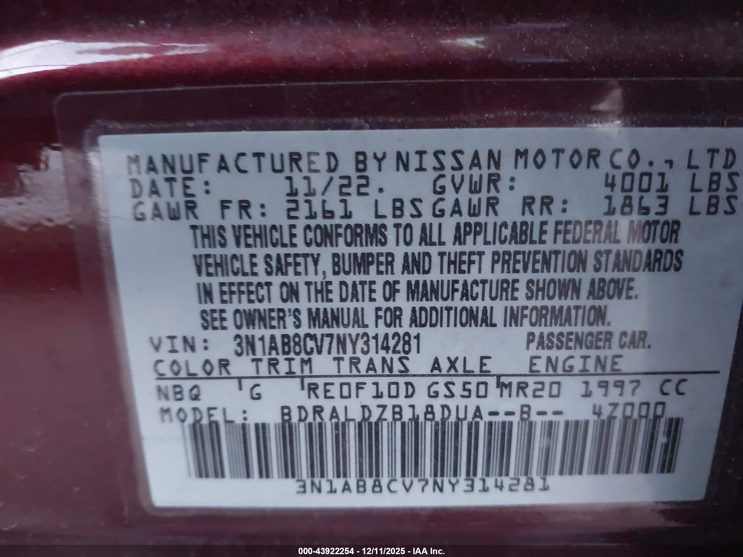NISSAN SENTRA image 9