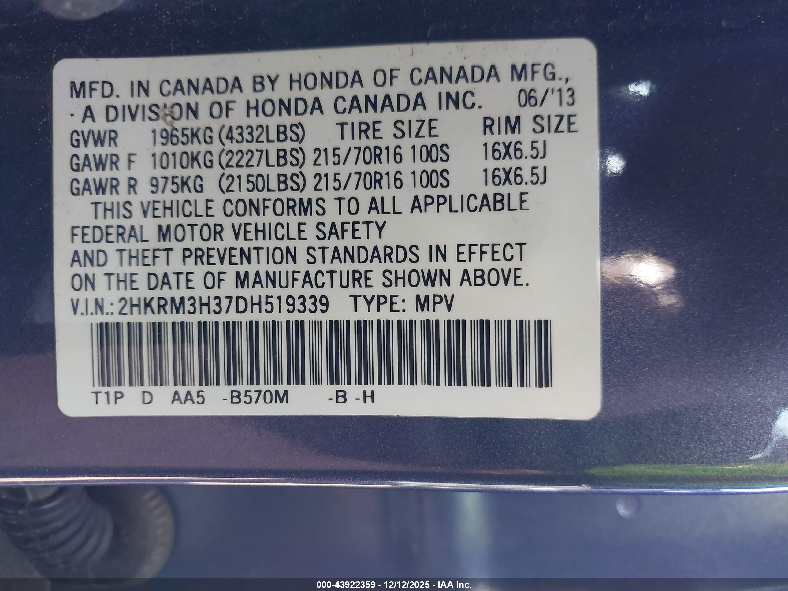 HONDA CR-V image 9