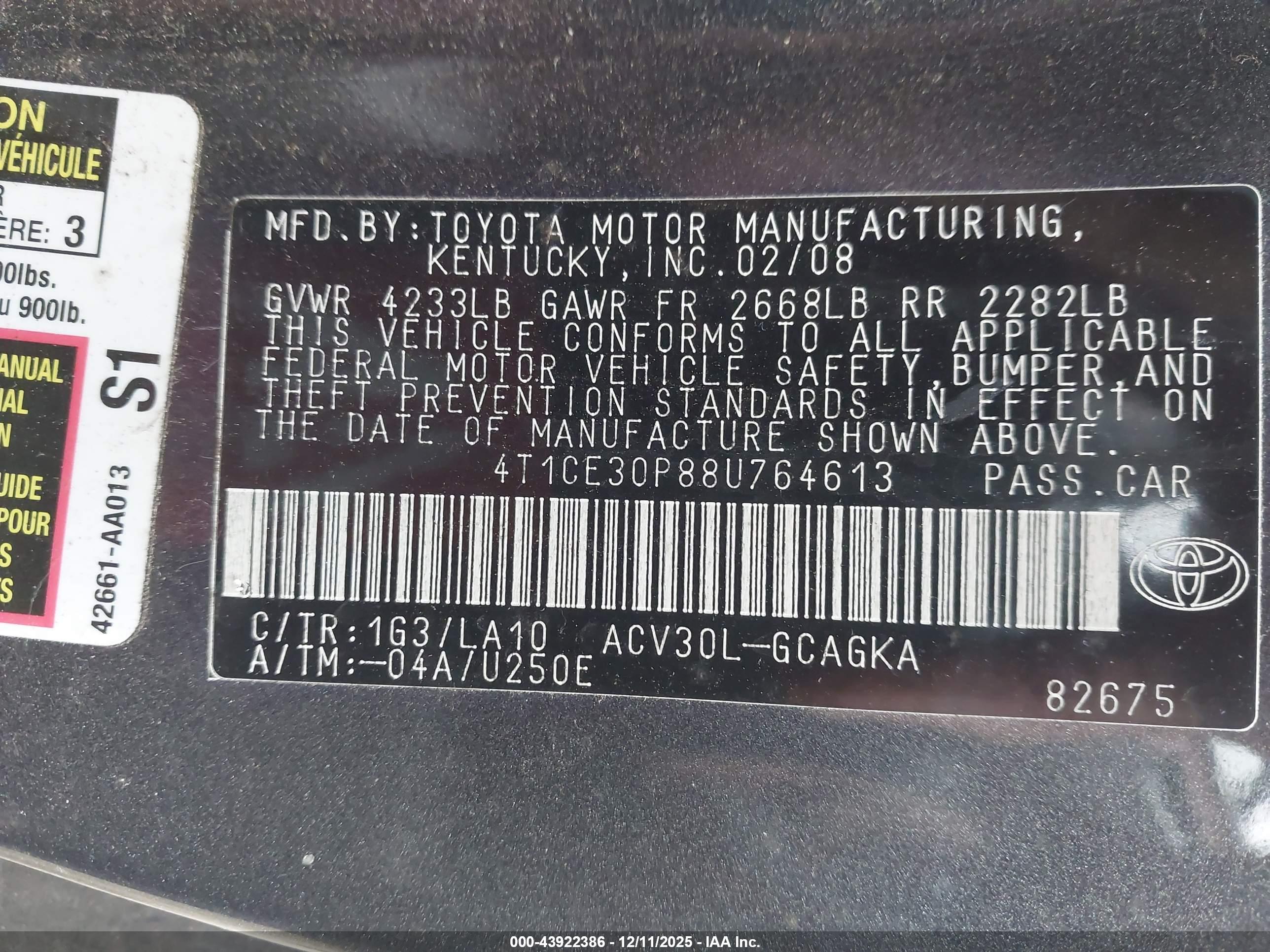TOYOTA CAMRY image 9