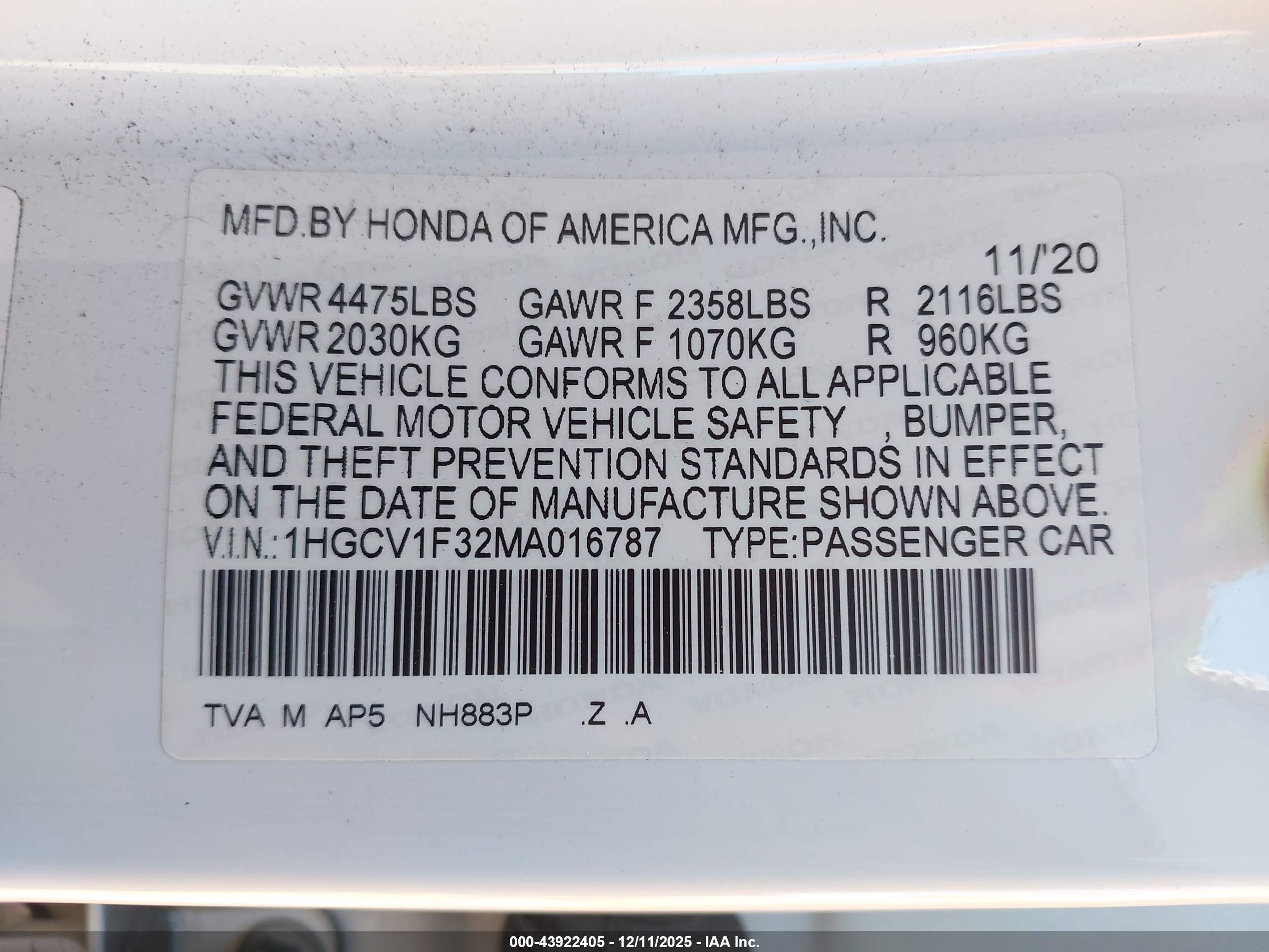 HONDA ACCORD image 9