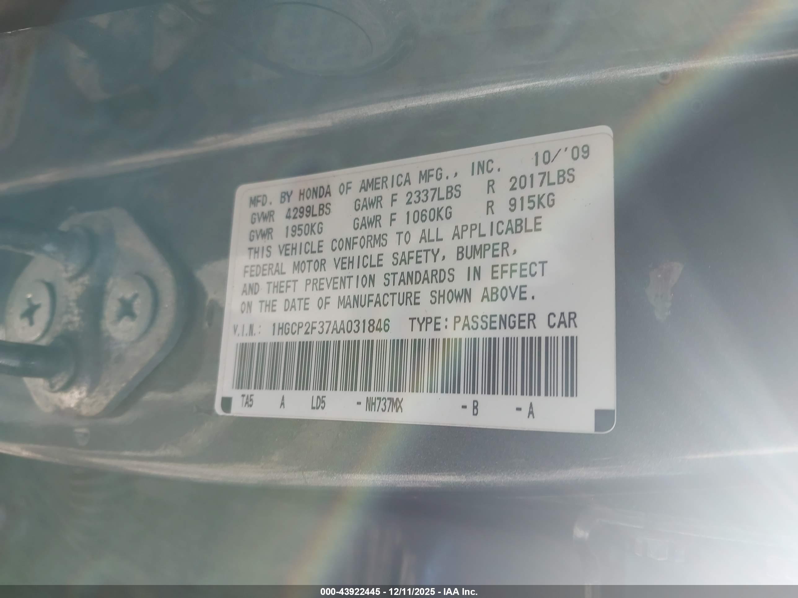 HONDA ACCORD image 9