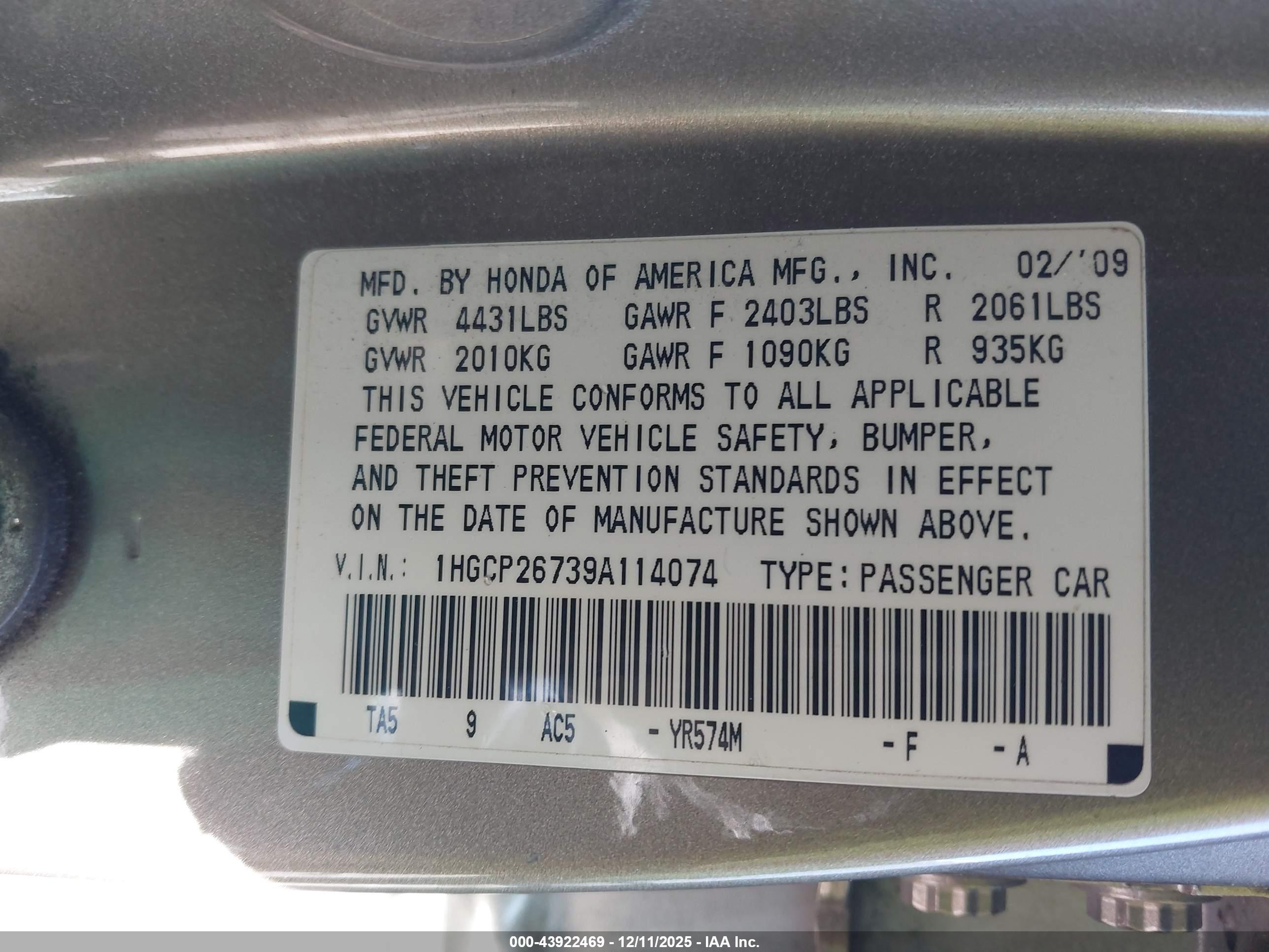 HONDA ACCORD image 9