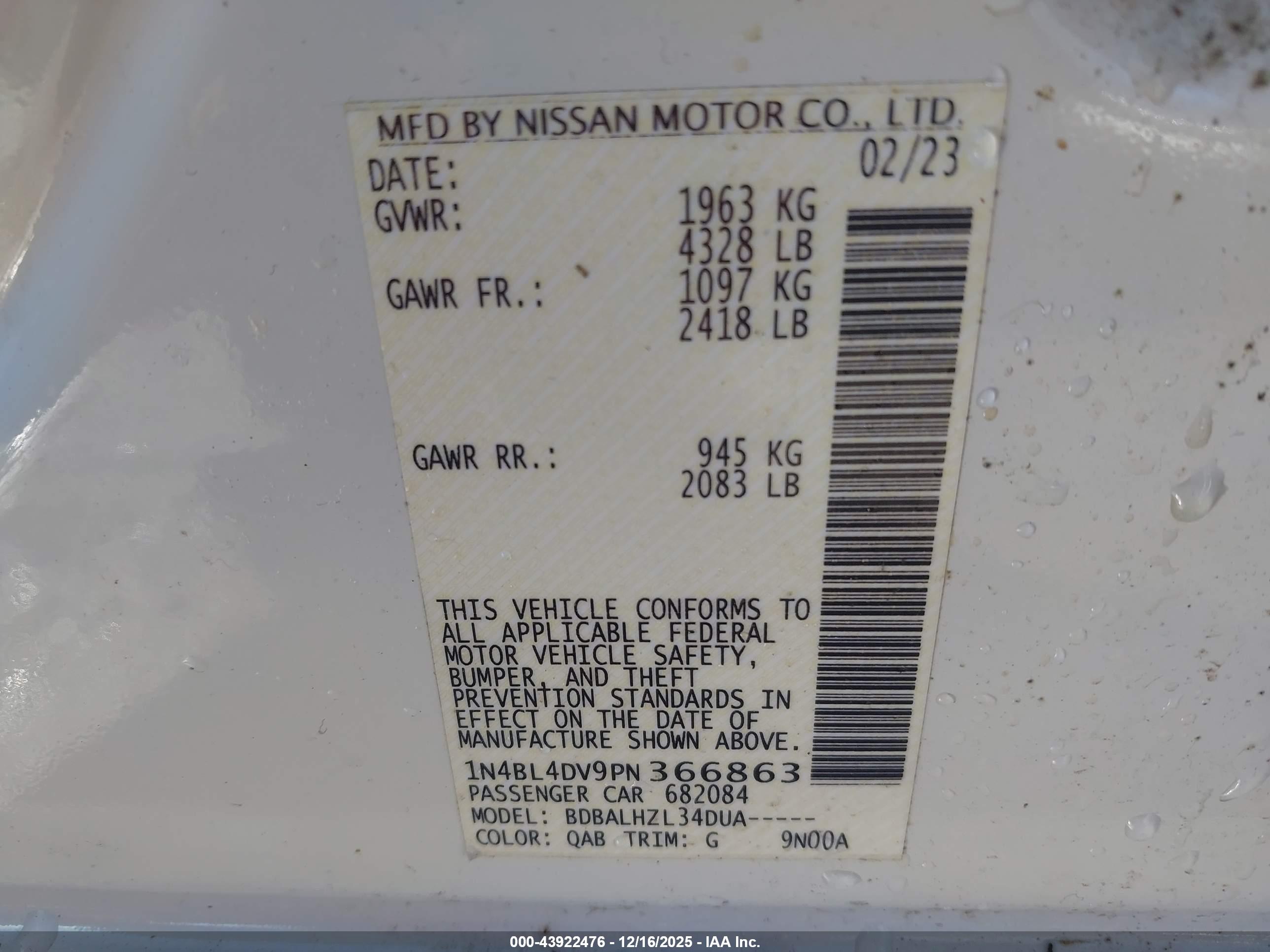 NISSAN ALTIMA image 9