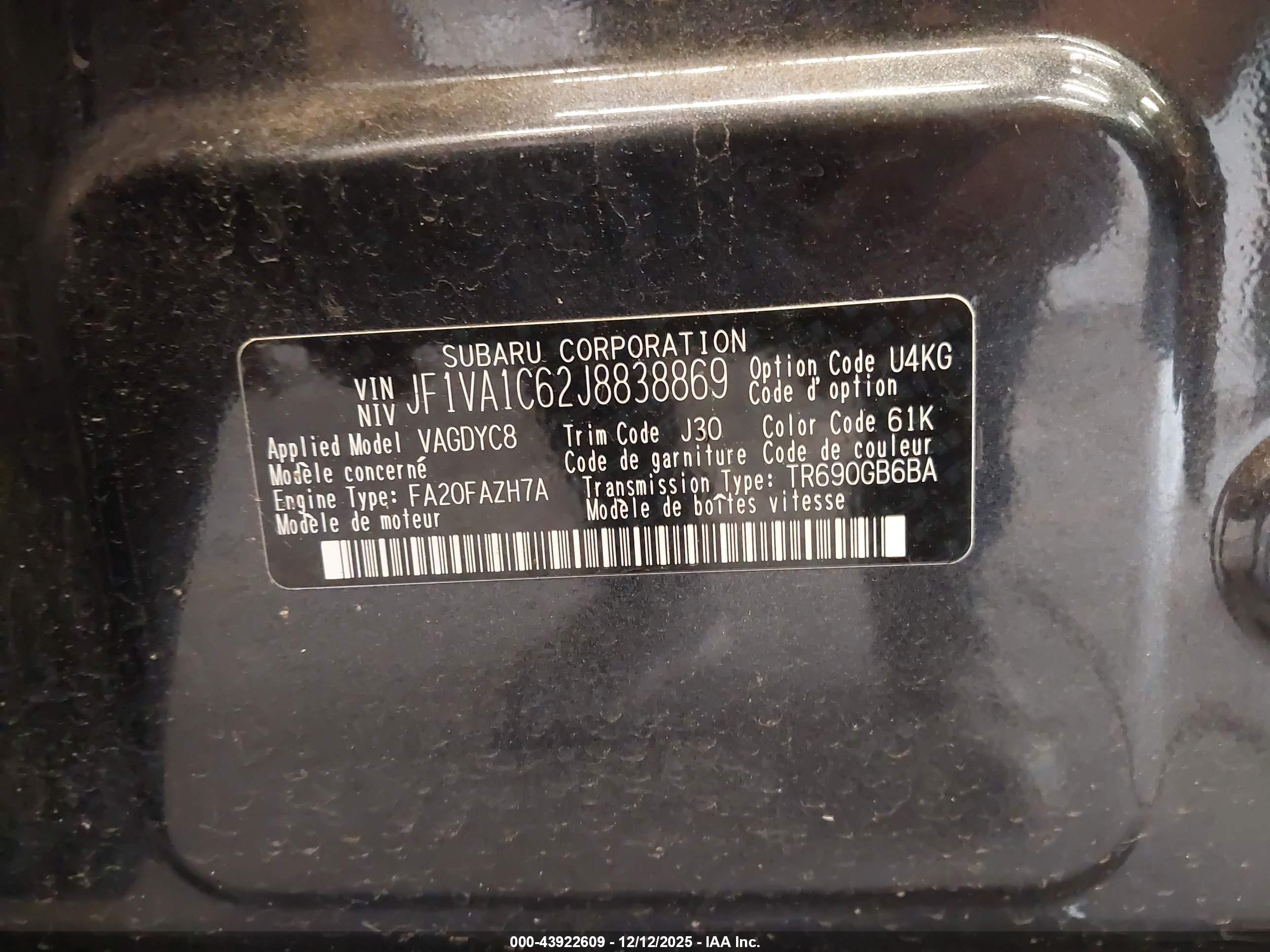 SUBARU WRX image 9