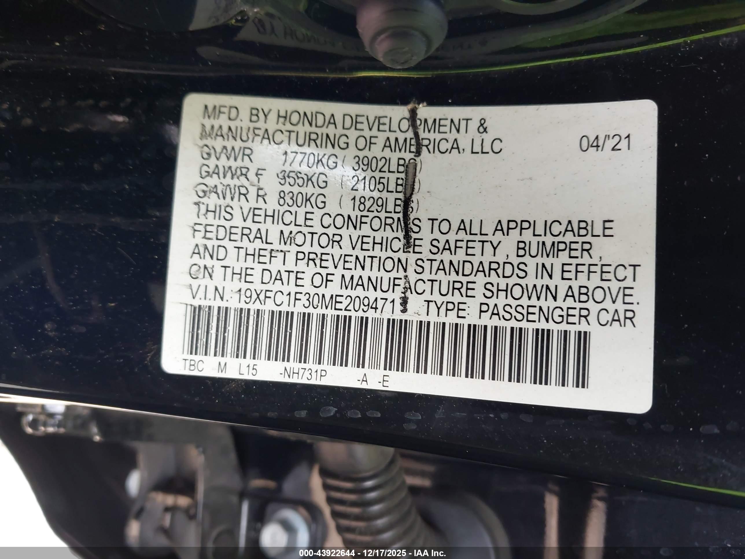 HONDA CIVIC image 9