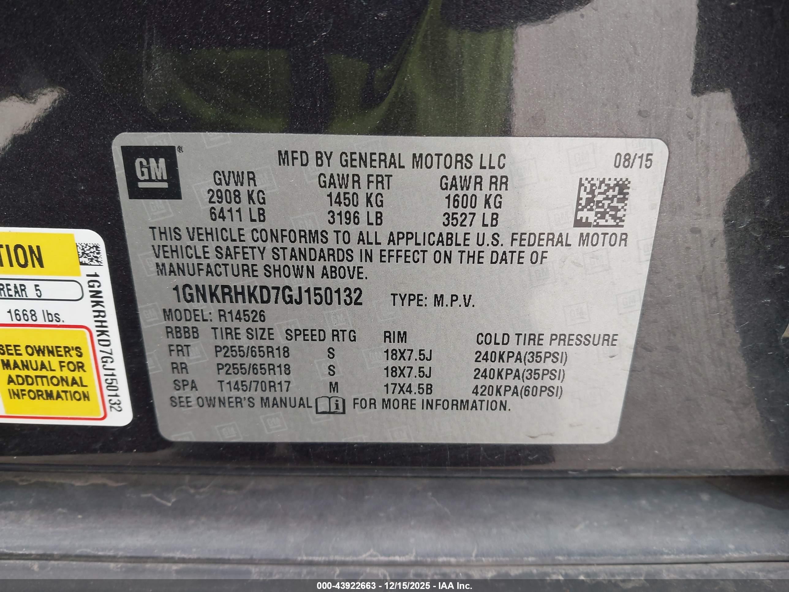 CHEVROLET TRAVERSE image 9