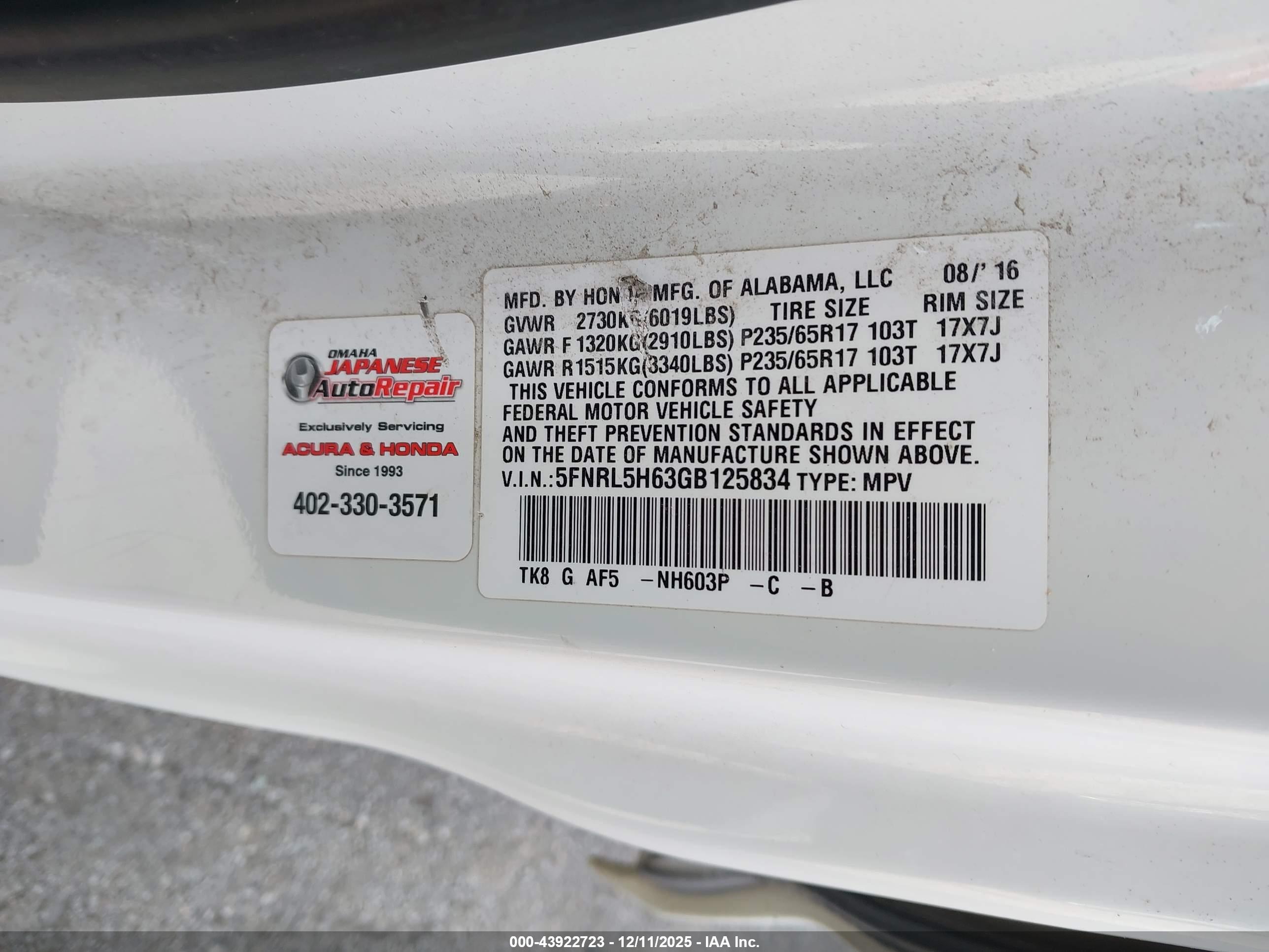 HONDA ODYSSEY image 9