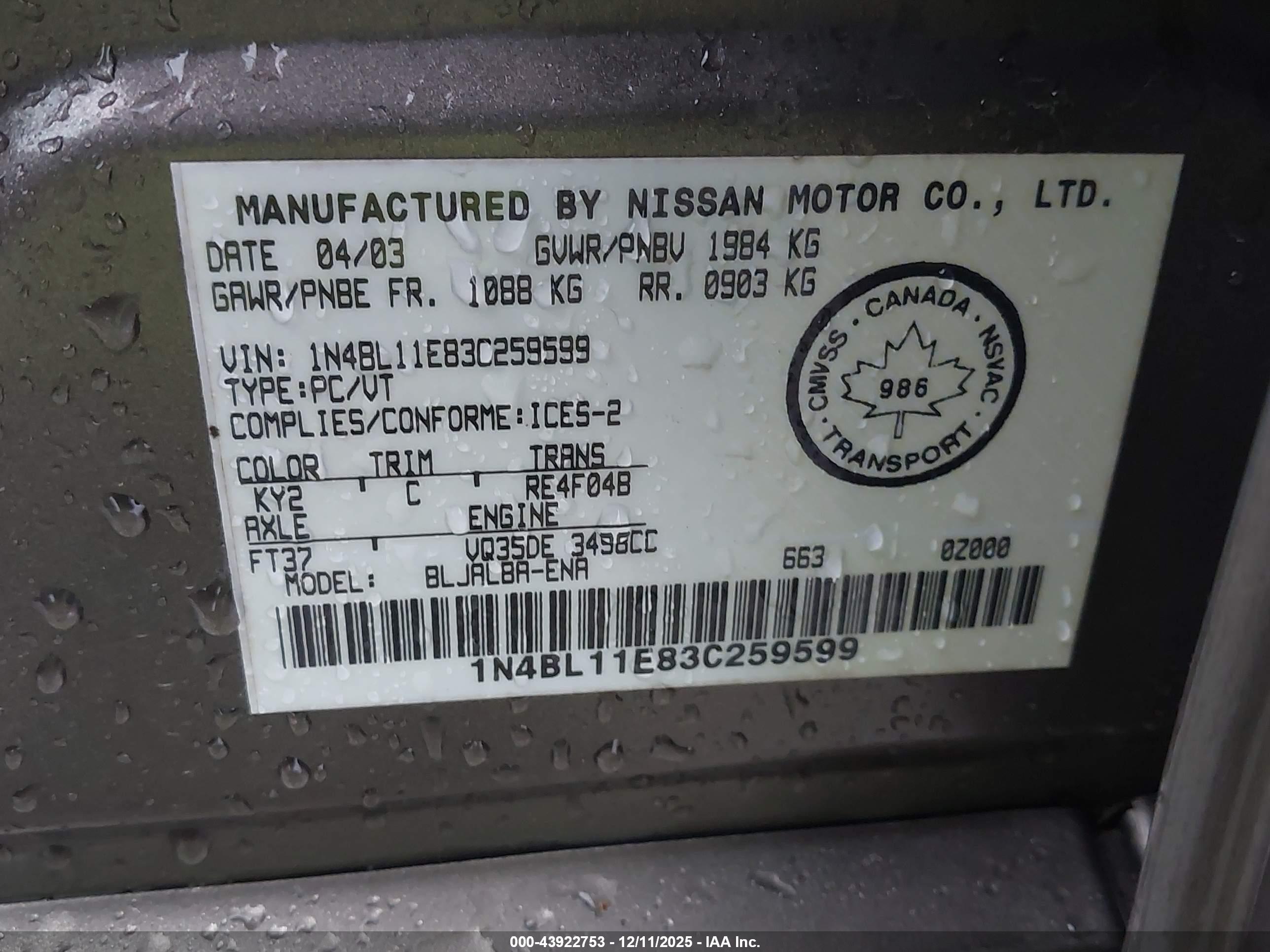 NISSAN ALTIMA image 9