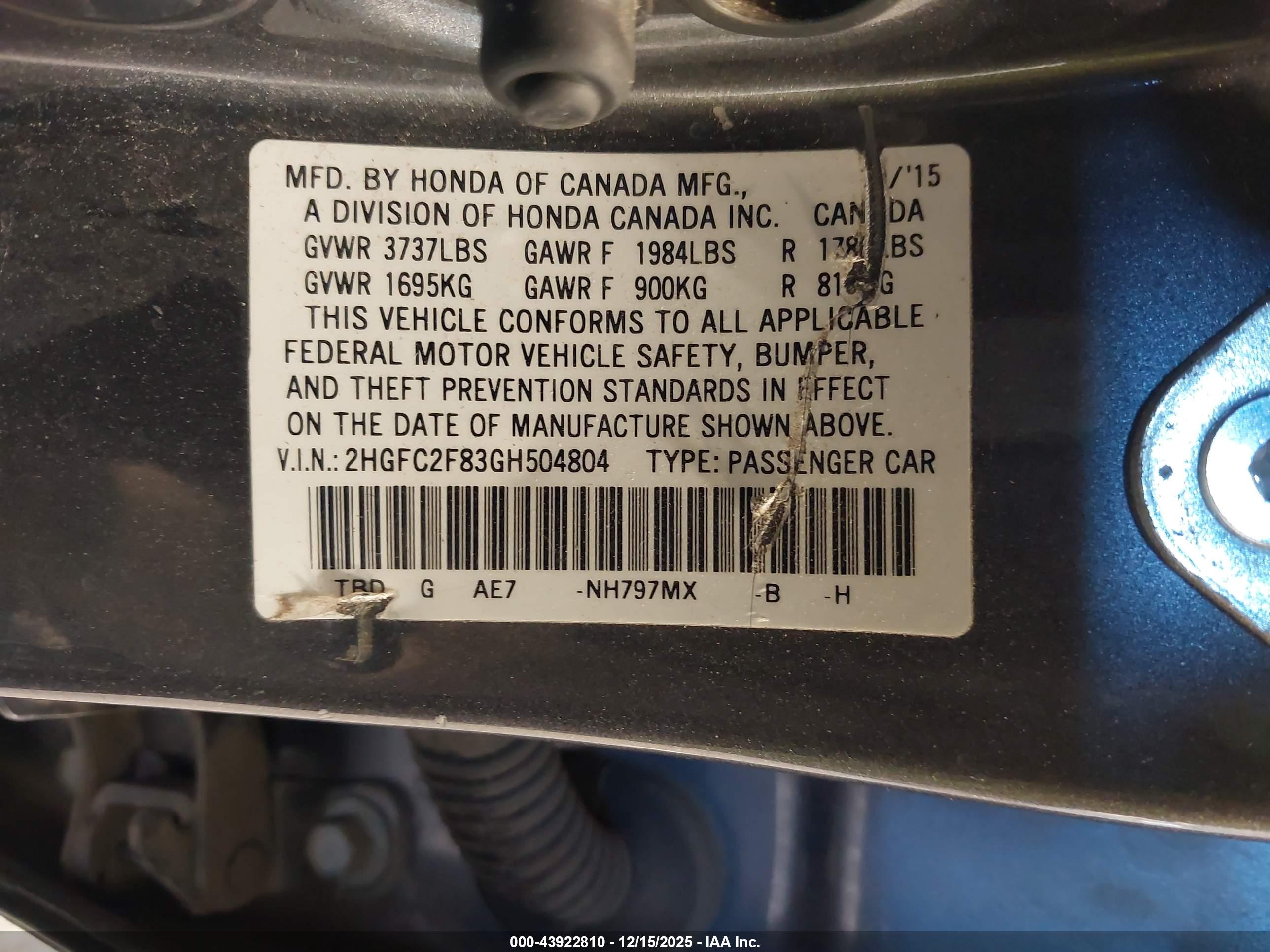 HONDA CIVIC image 9