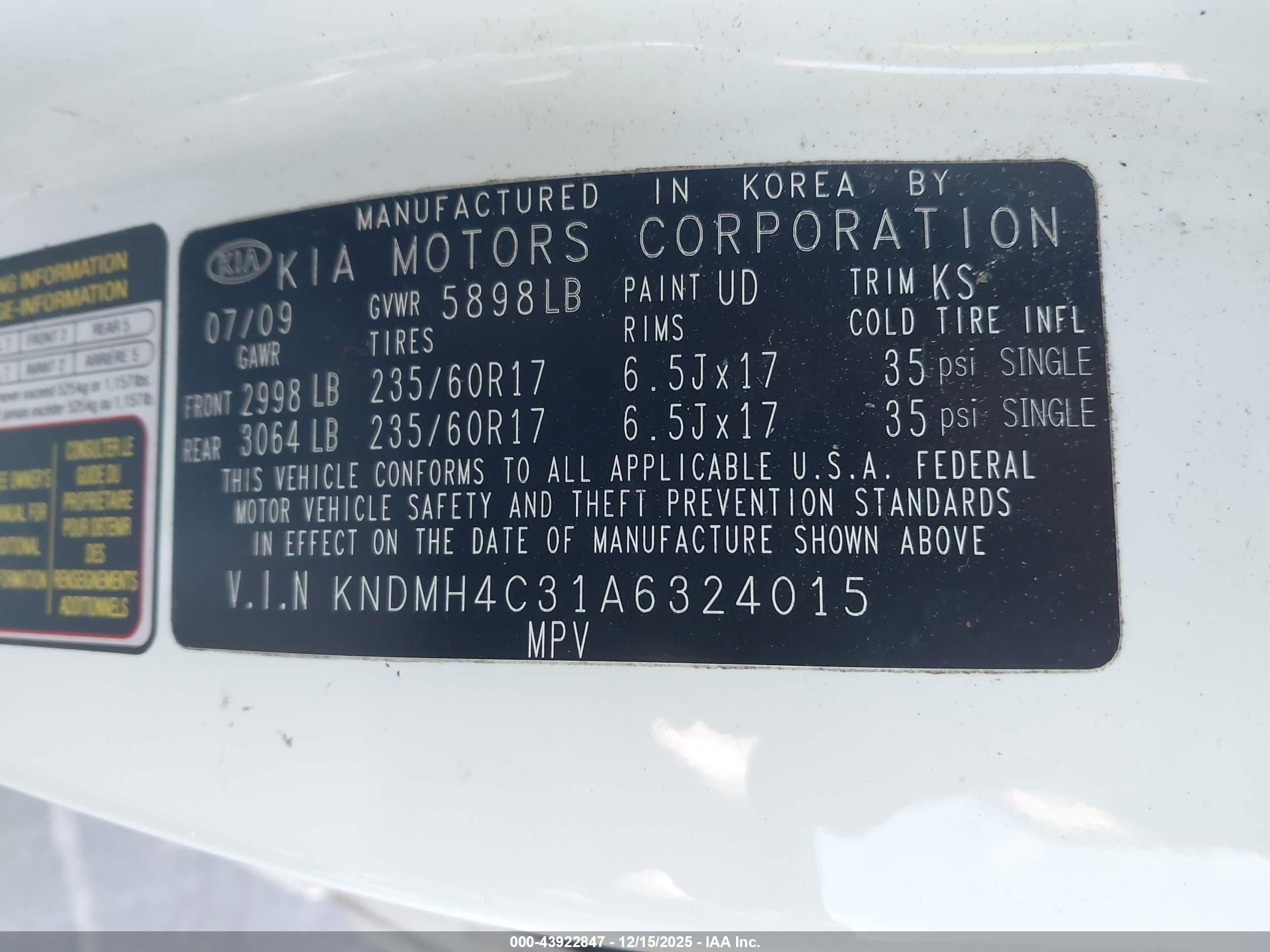 KIA SEDONA image 9