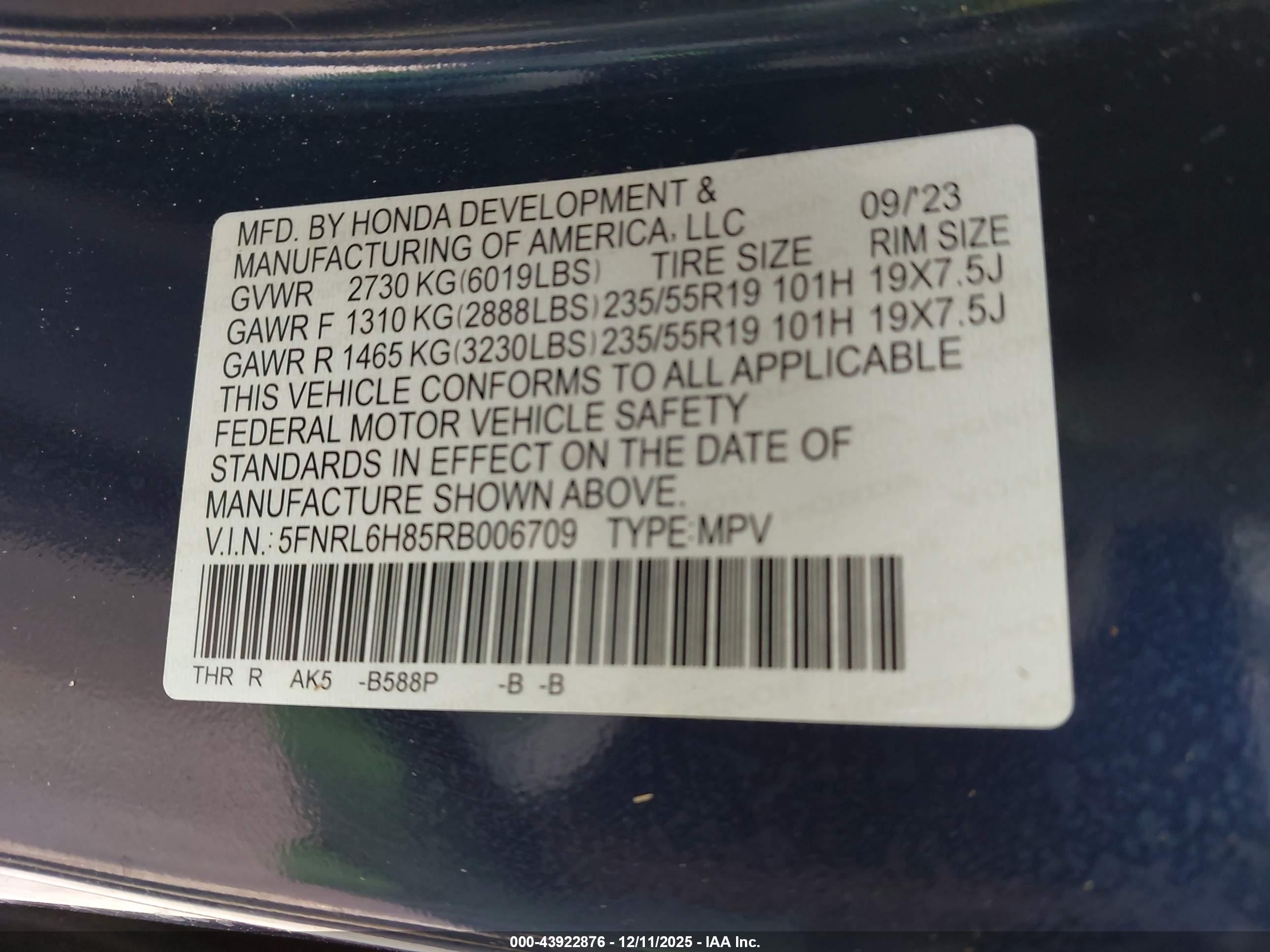 HONDA ODYSSEY image 9