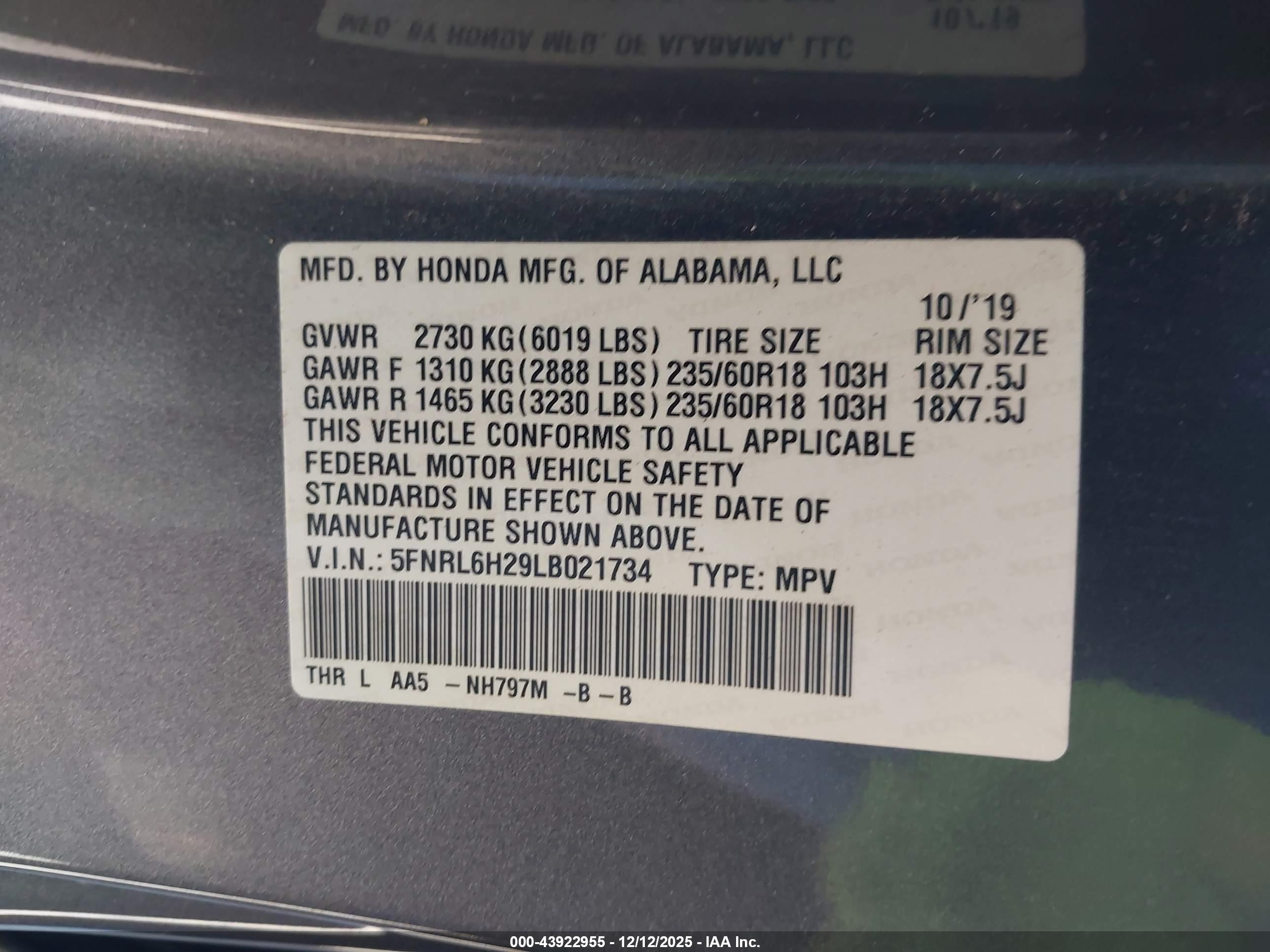 HONDA ODYSSEY image 9
