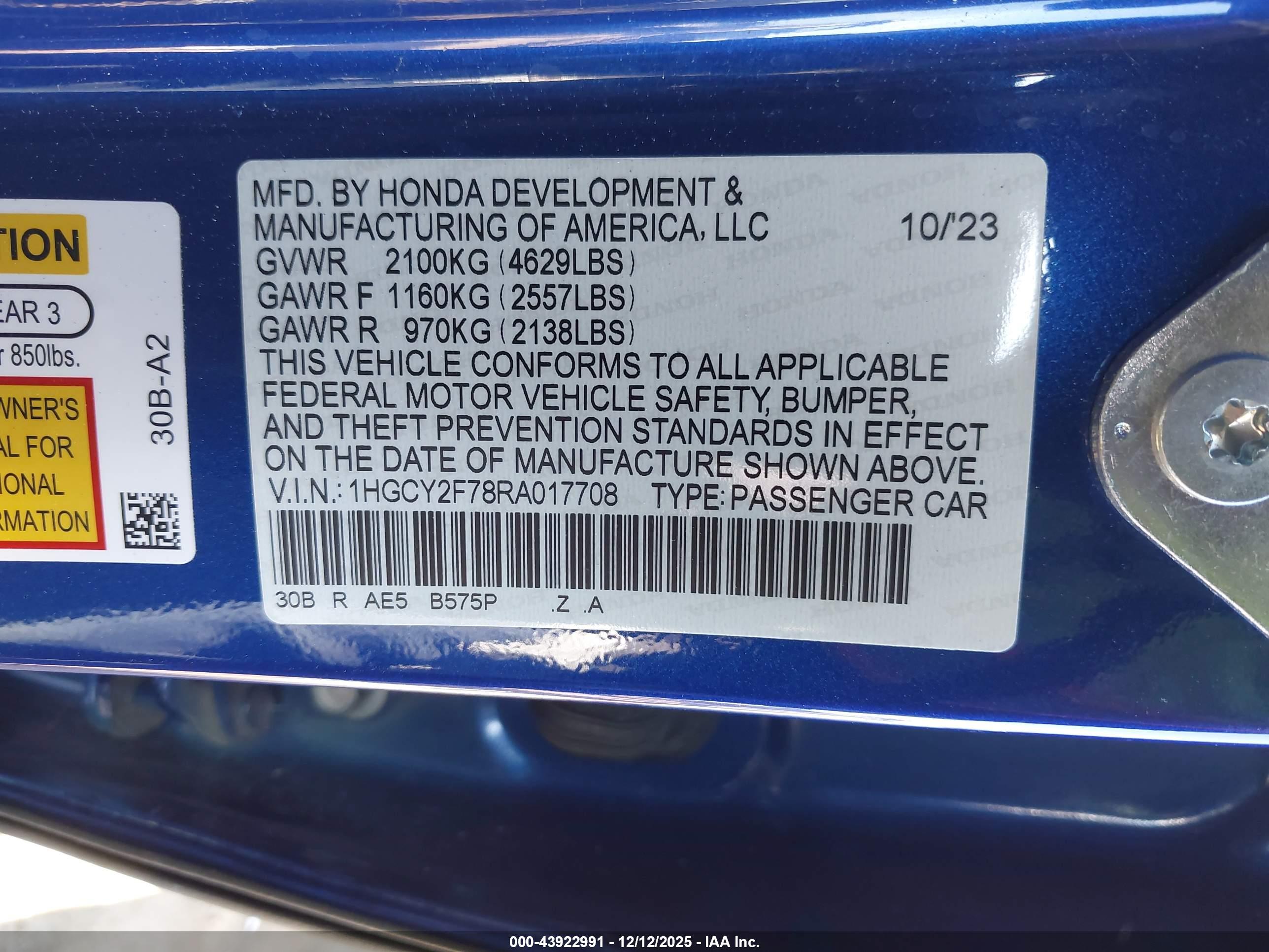 HONDA ACCORD image 9