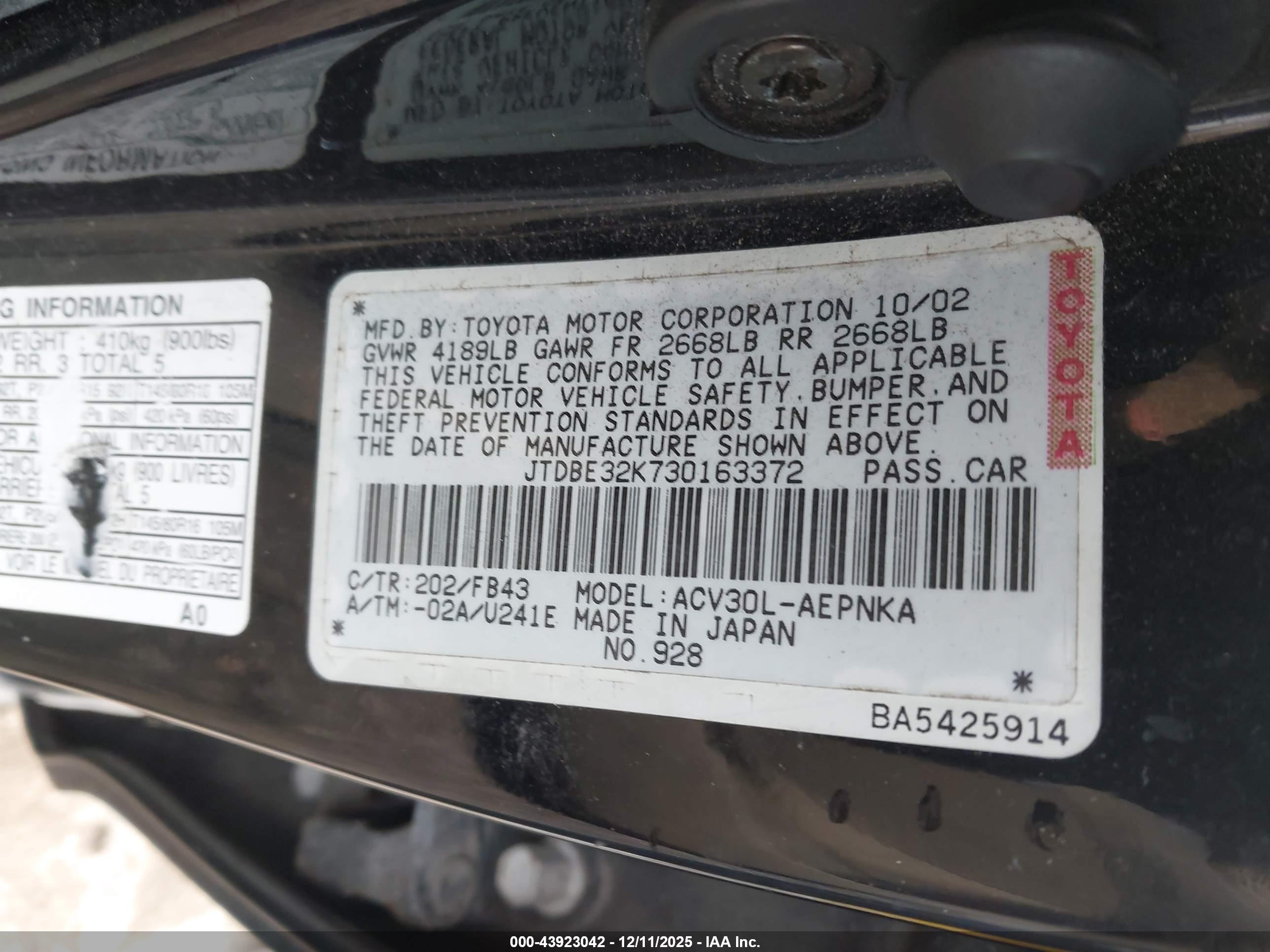 TOYOTA CAMRY image 9