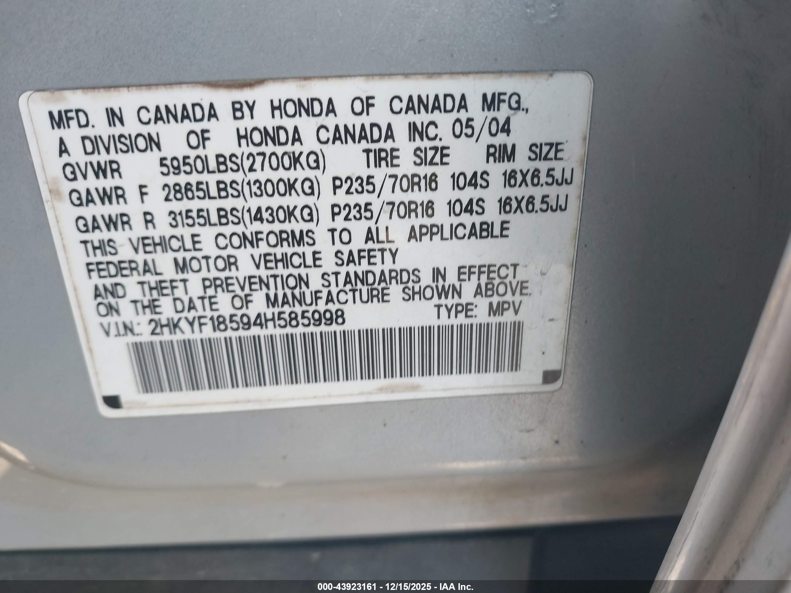 HONDA PILOT image 9