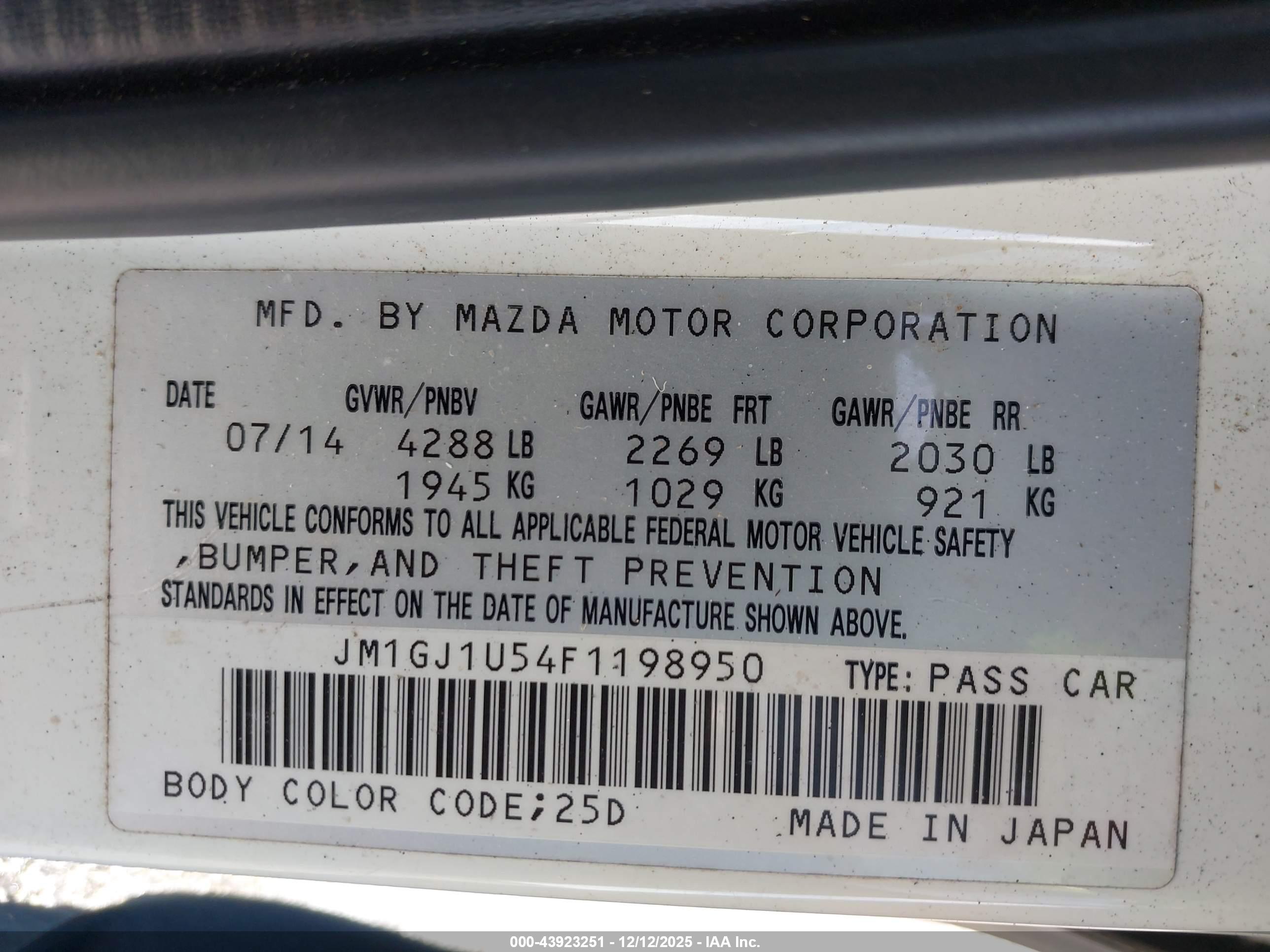MAZDA MAZDA6 image 9