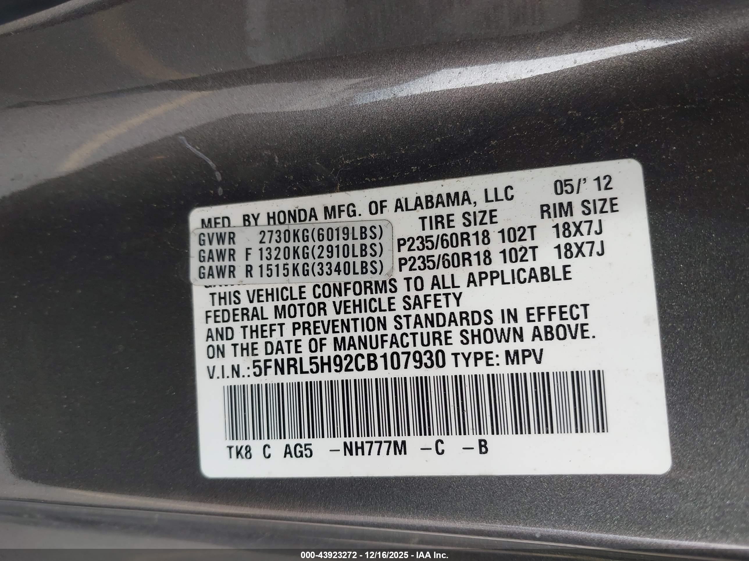 HONDA ODYSSEY image 9