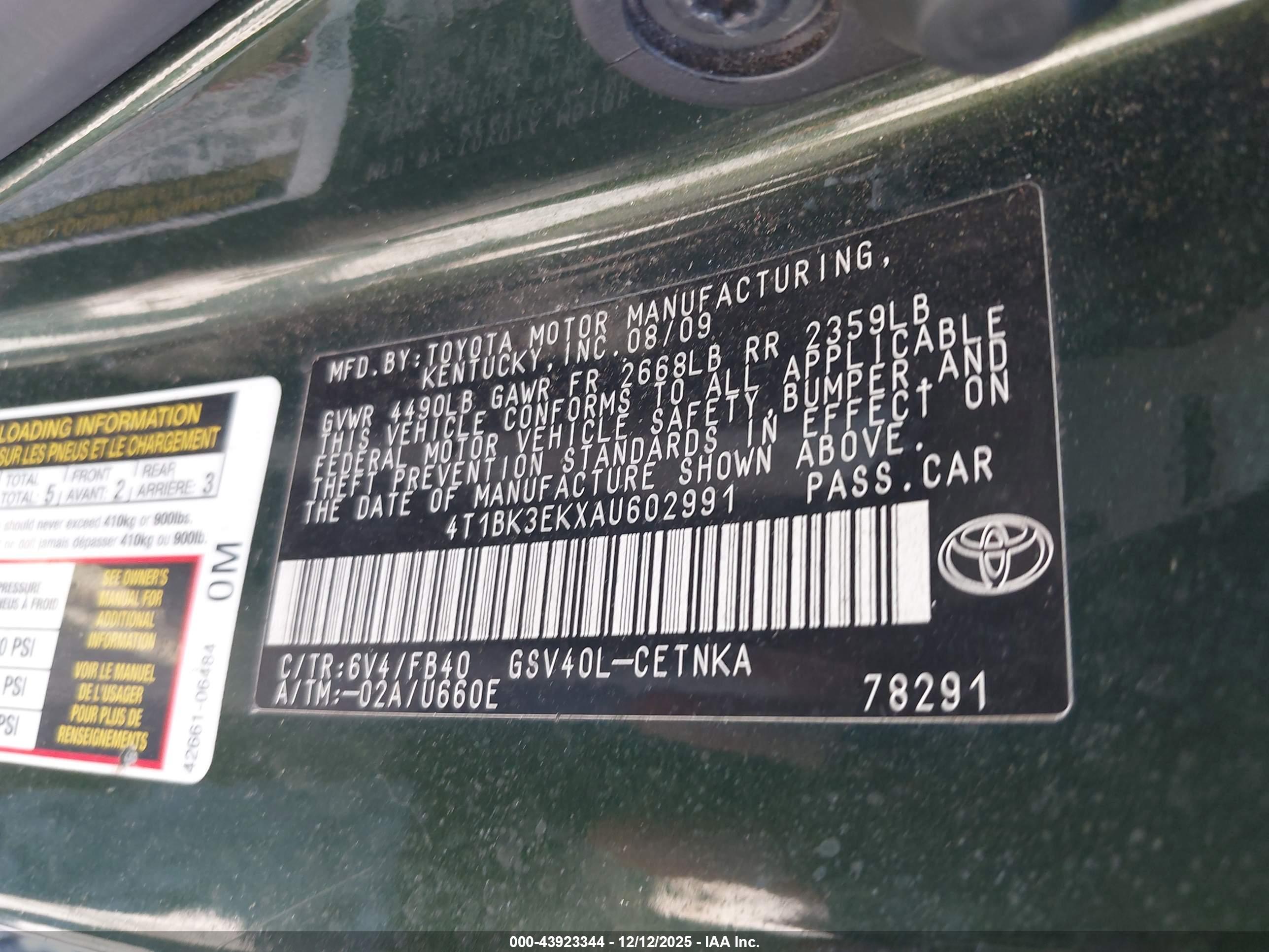TOYOTA CAMRY image 9