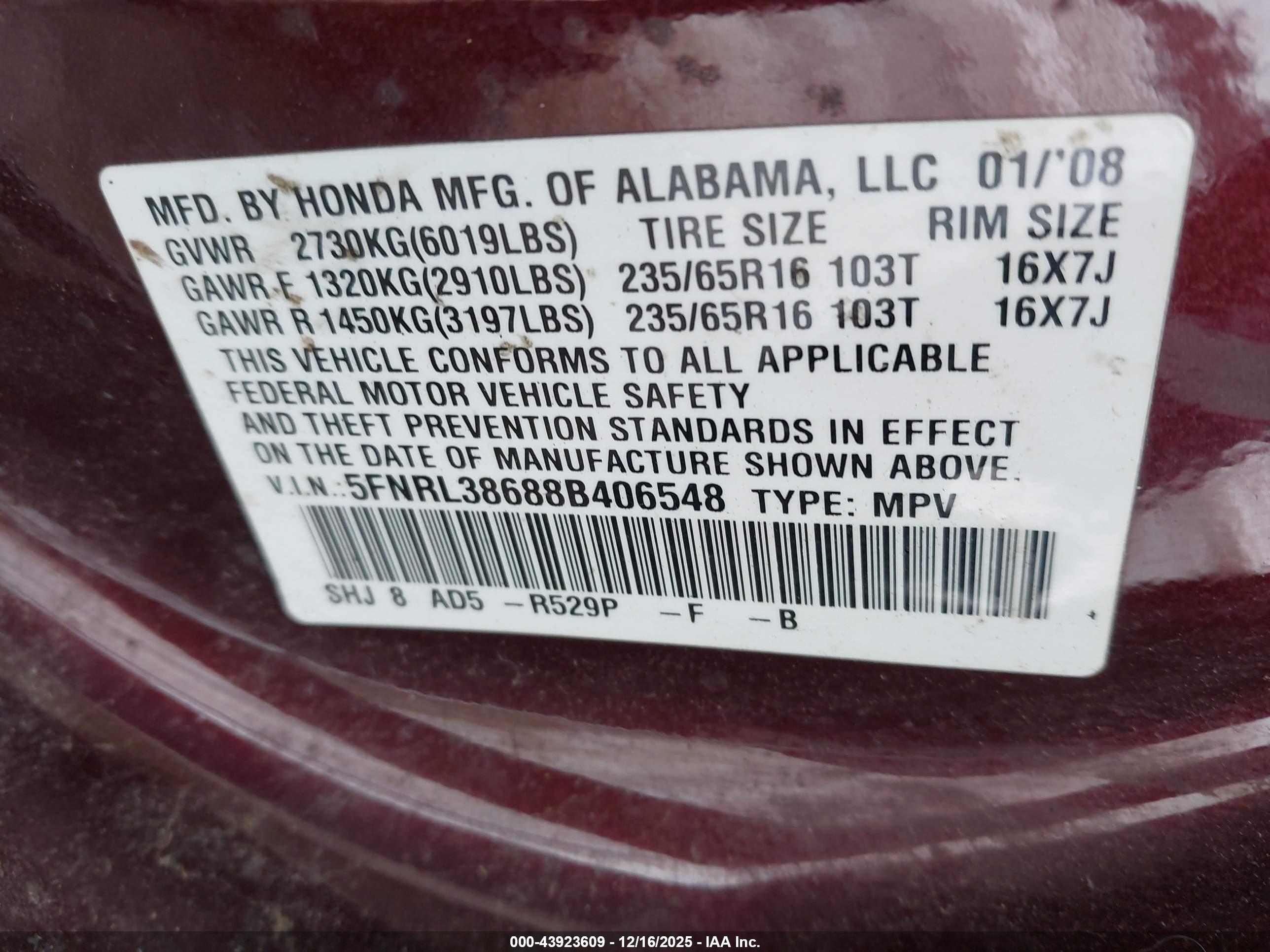 HONDA ODYSSEY image 9