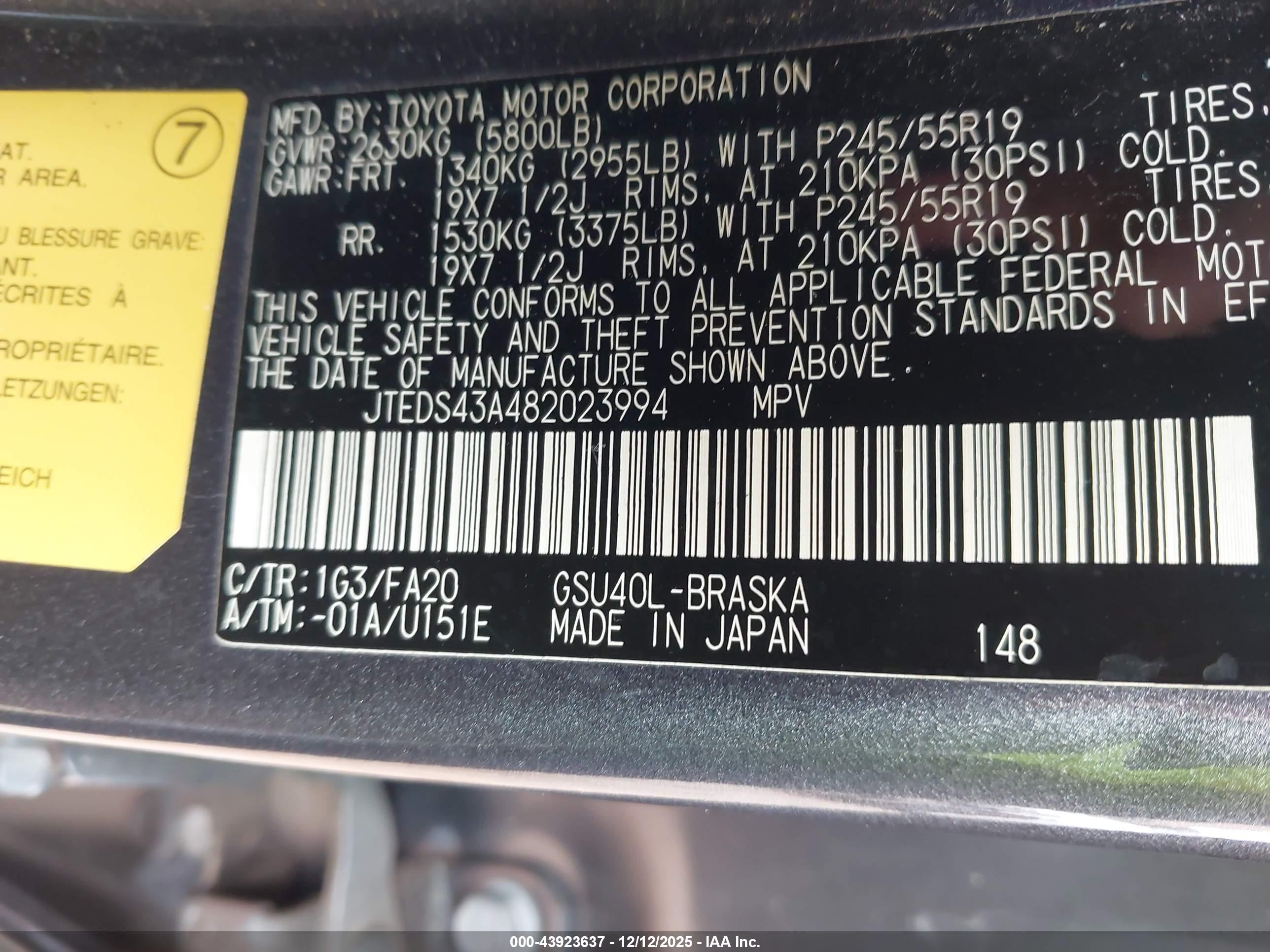 TOYOTA HIGHLANDER image 9