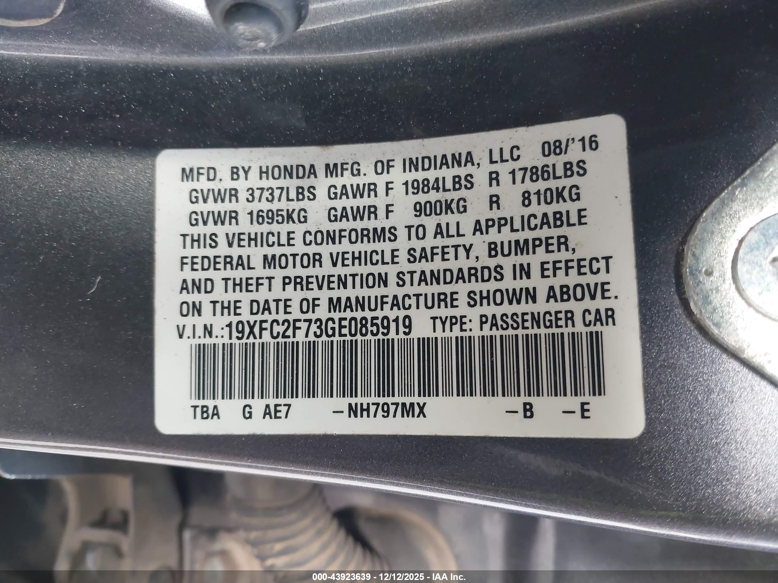 HONDA CIVIC image 9