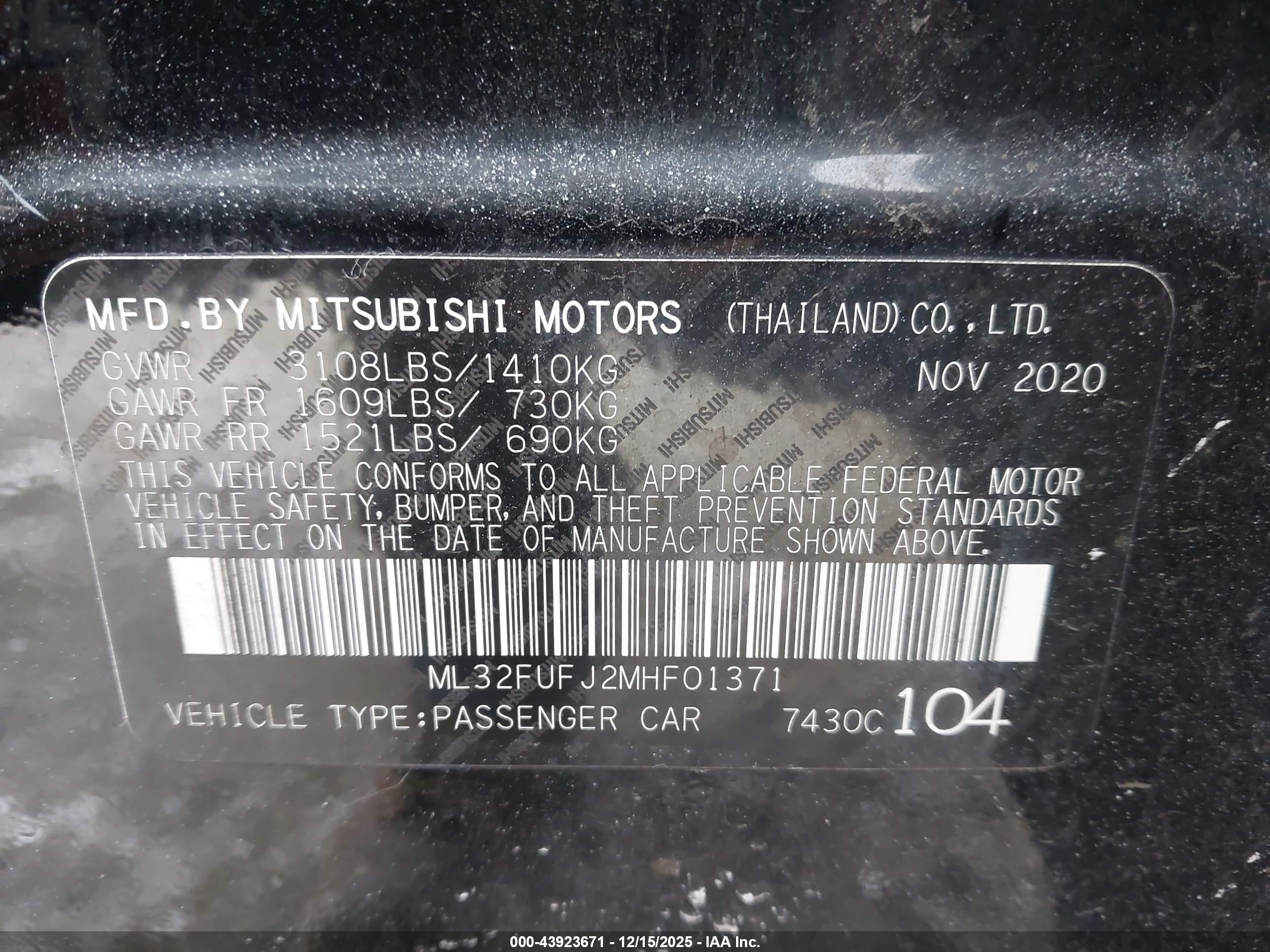 MITSUBISHI MIRAGE image 9