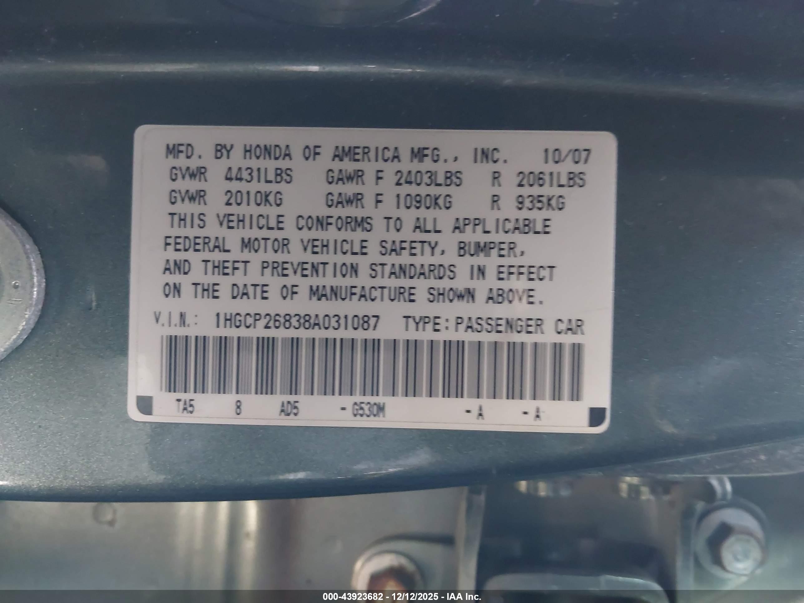 HONDA ACCORD image 9