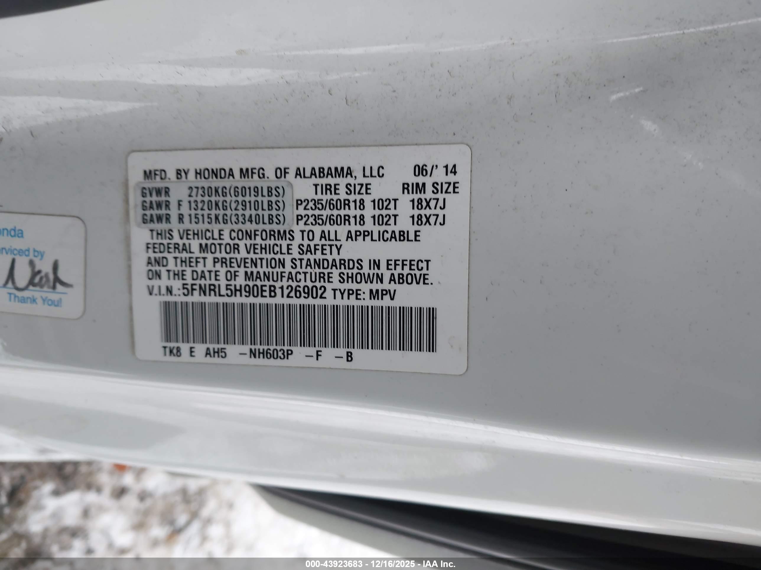 HONDA ODYSSEY image 9