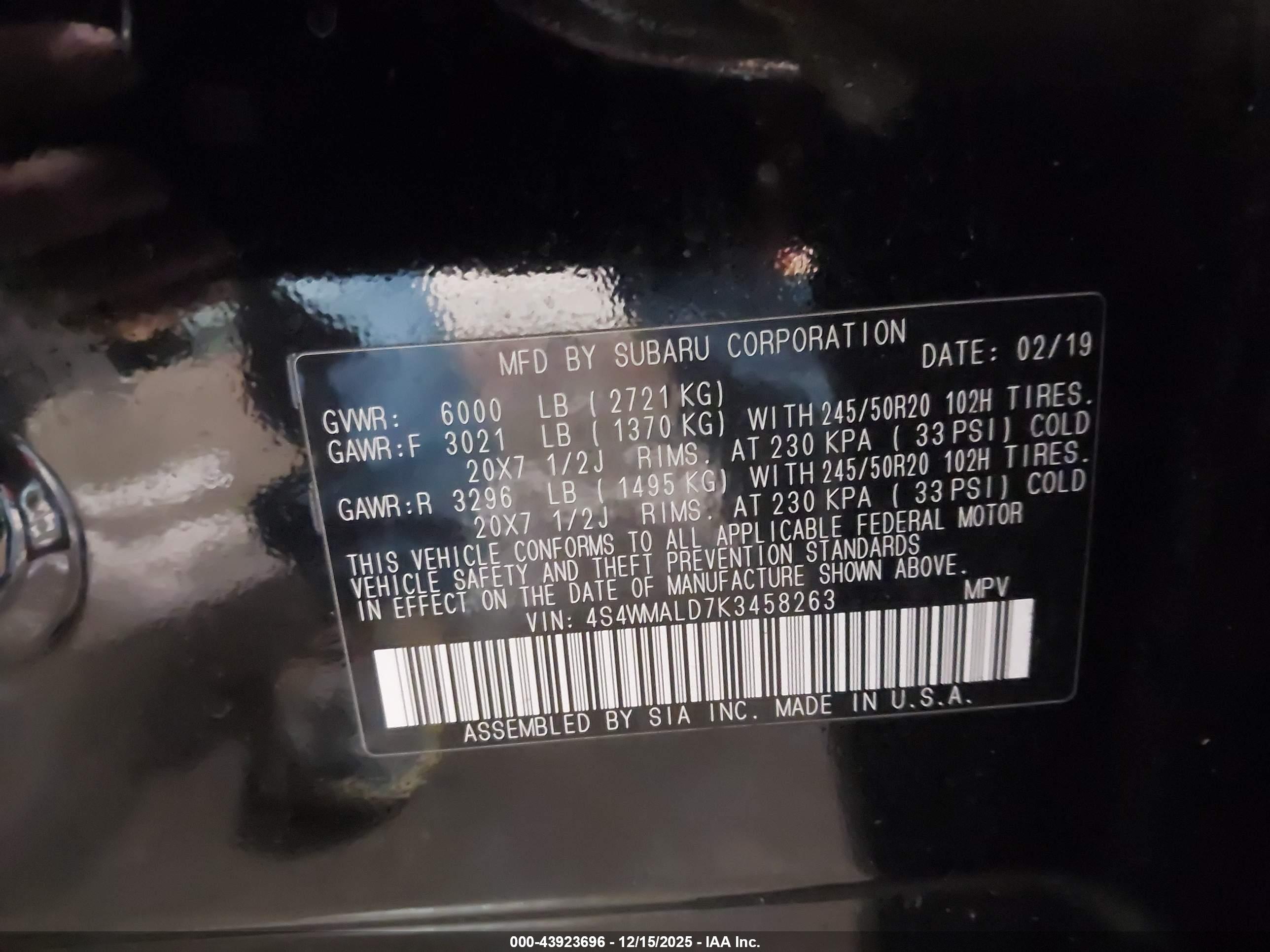SUBARU ASCENT image 9