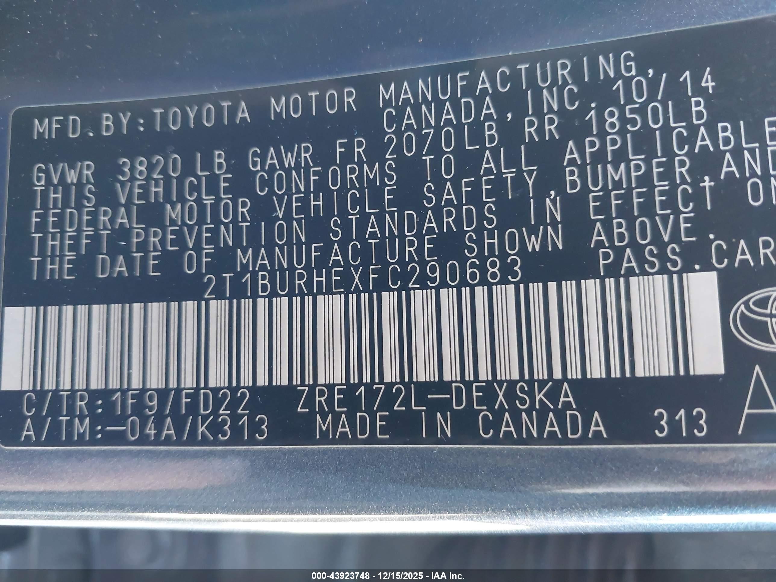 TOYOTA COROLLA image 9
