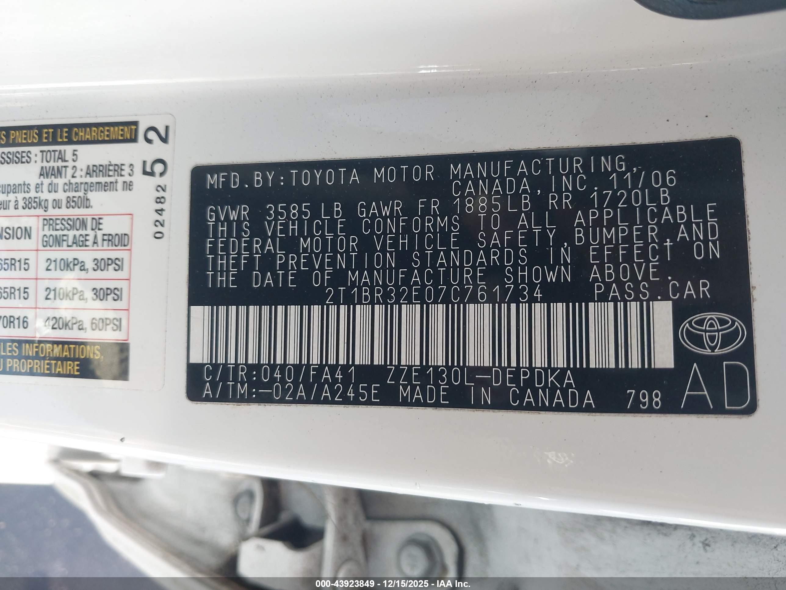 TOYOTA COROLLA image 9